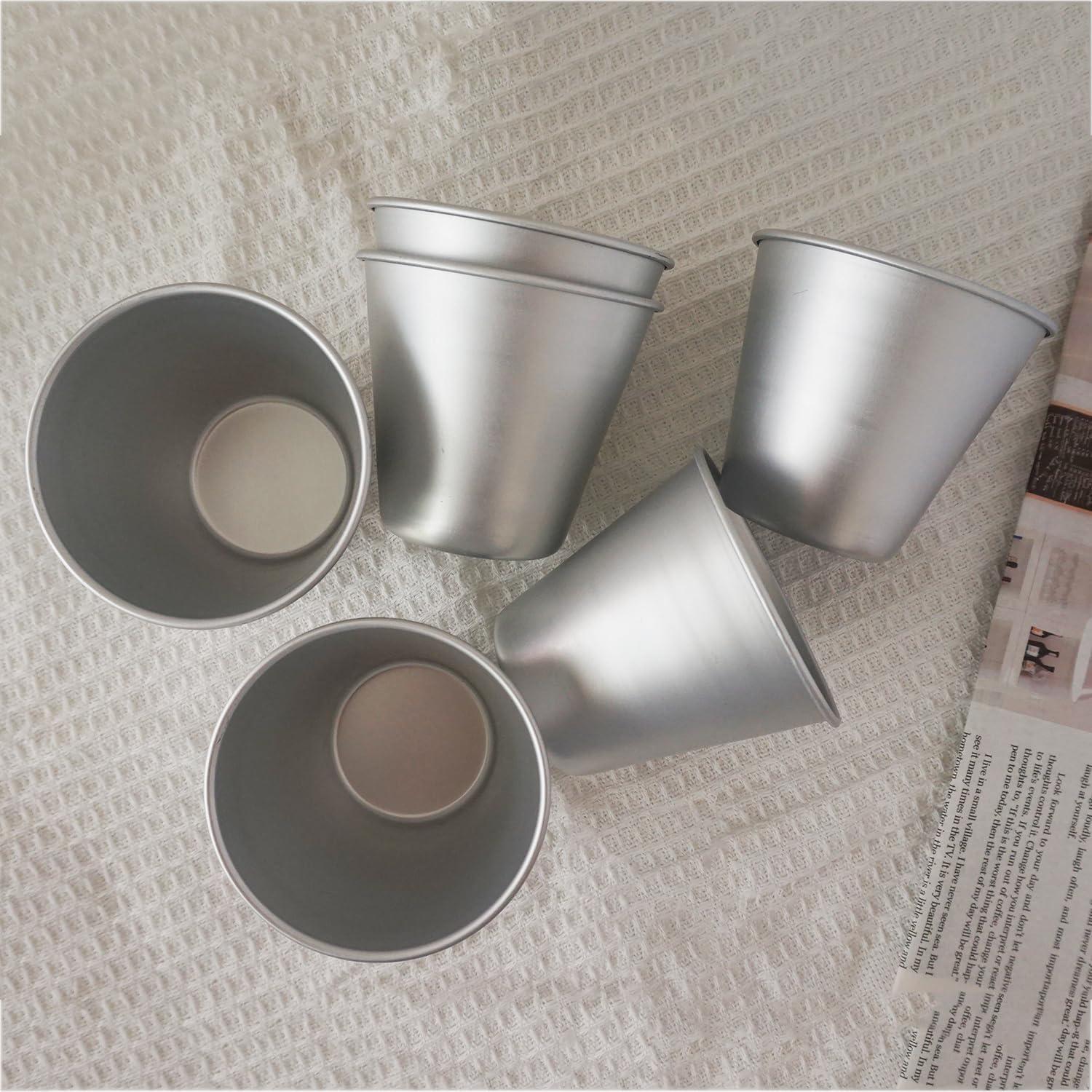 Juego de 6 moldes de aluminio Heluok para tartas y pudines