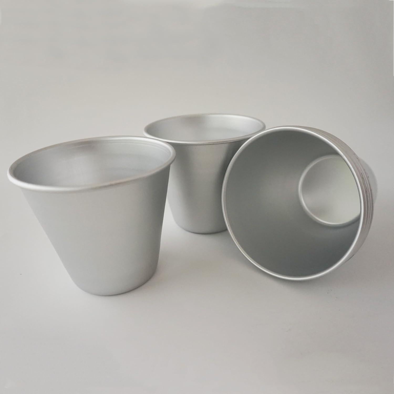 Juego de 6 moldes de aluminio Heluok para tartas y pudines