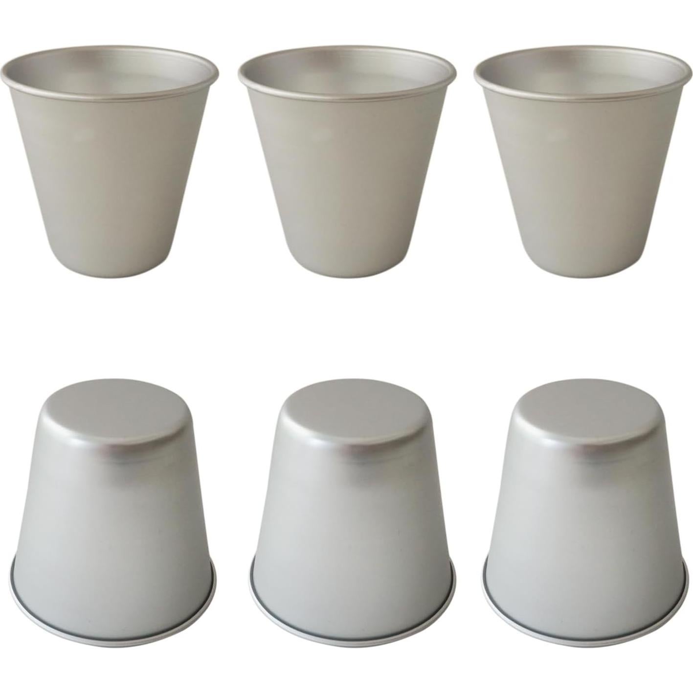 Juego de 6 moldes de aluminio Heluok para tartas y pudines