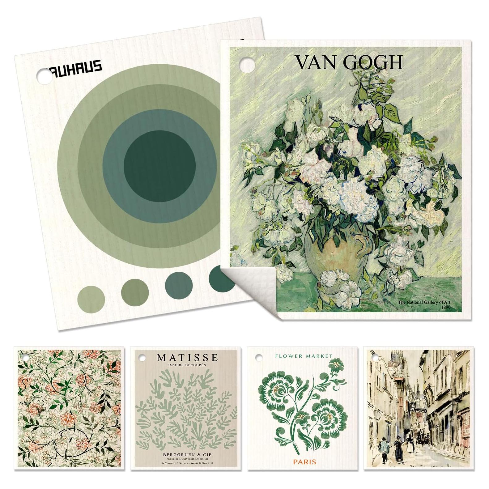 Paquete de 6 Paños de Cocina Reutilizables Miss Adola 20x17 cm