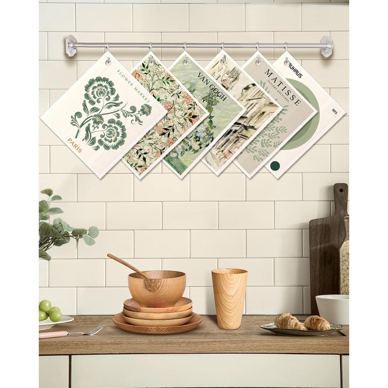 Paquete de 6 Paños de Cocina Reutilizables Miss Adola 20x17 cm