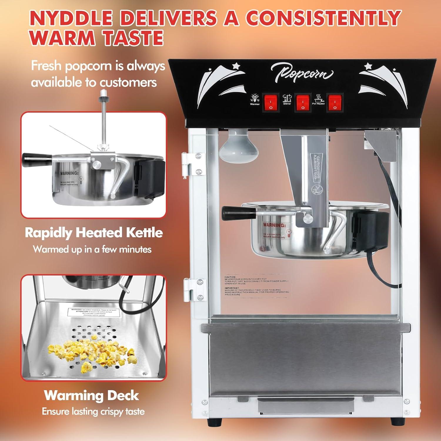 Máquina de Hacer Palomitas Nyddle BMH 12 Onzas Acero Inoxidable