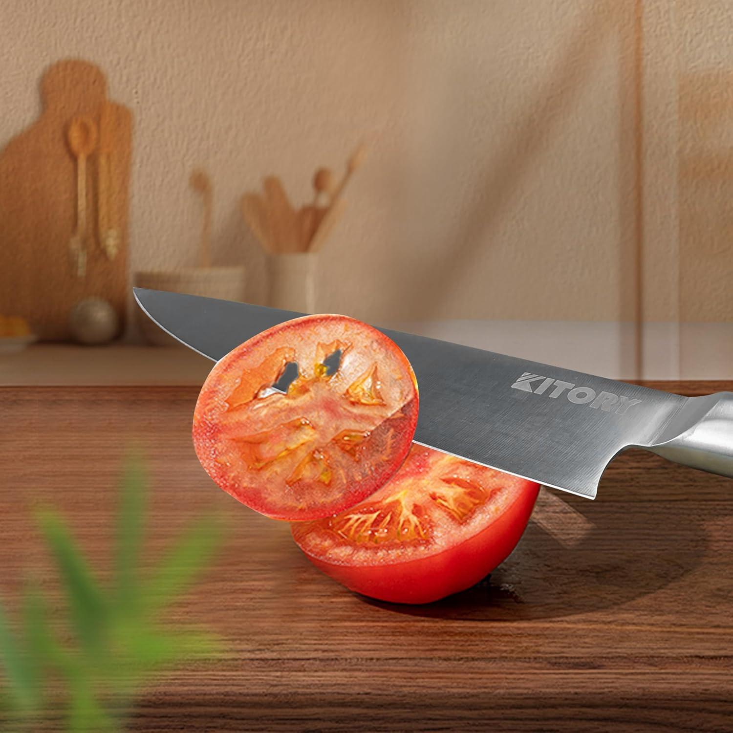 Cuchillo de Chef Kitory 20.32 cm Acero Alto Carbono Pakkawood