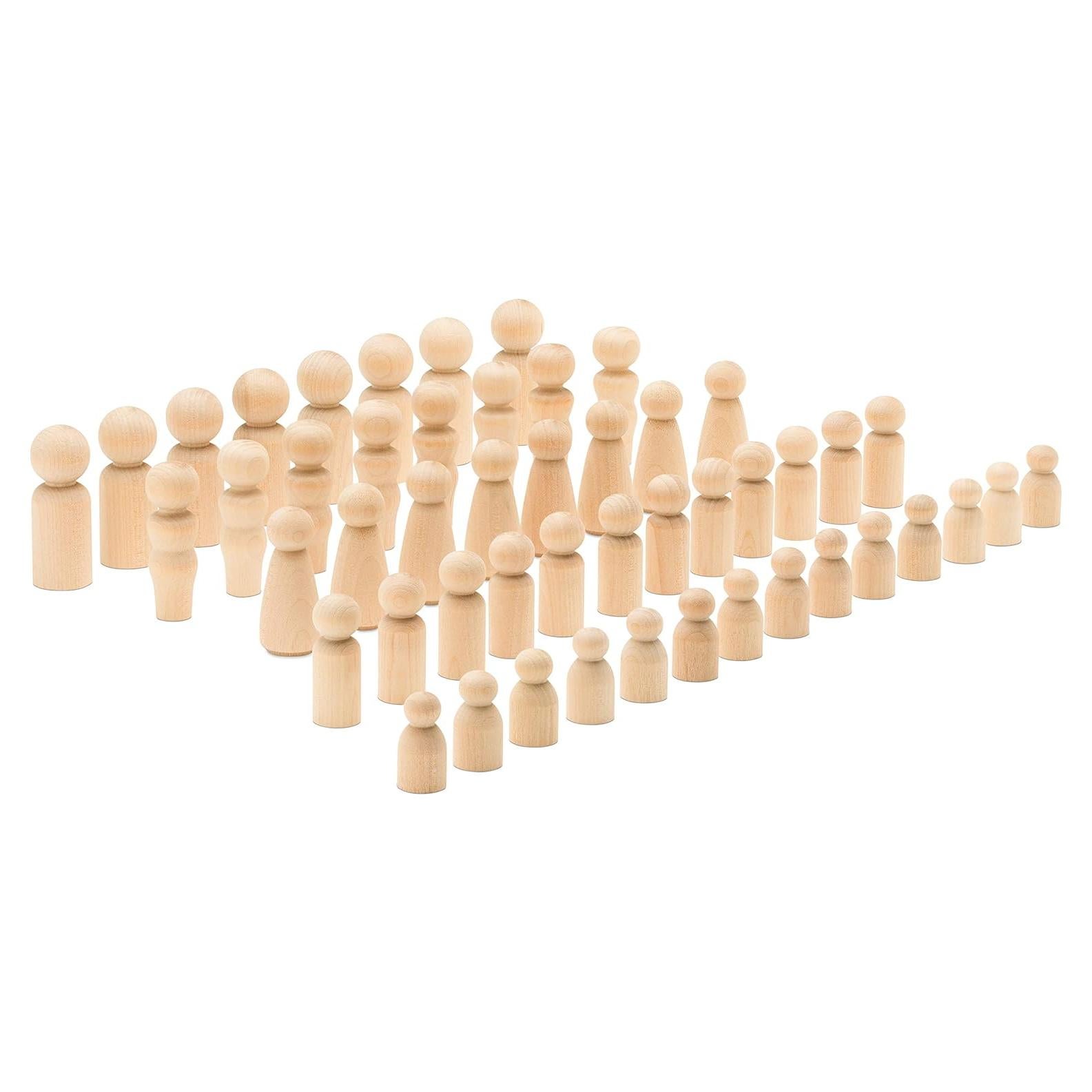 Juego de Muñecos de Madera Woodpeckers 50 Piezas para Manualidades