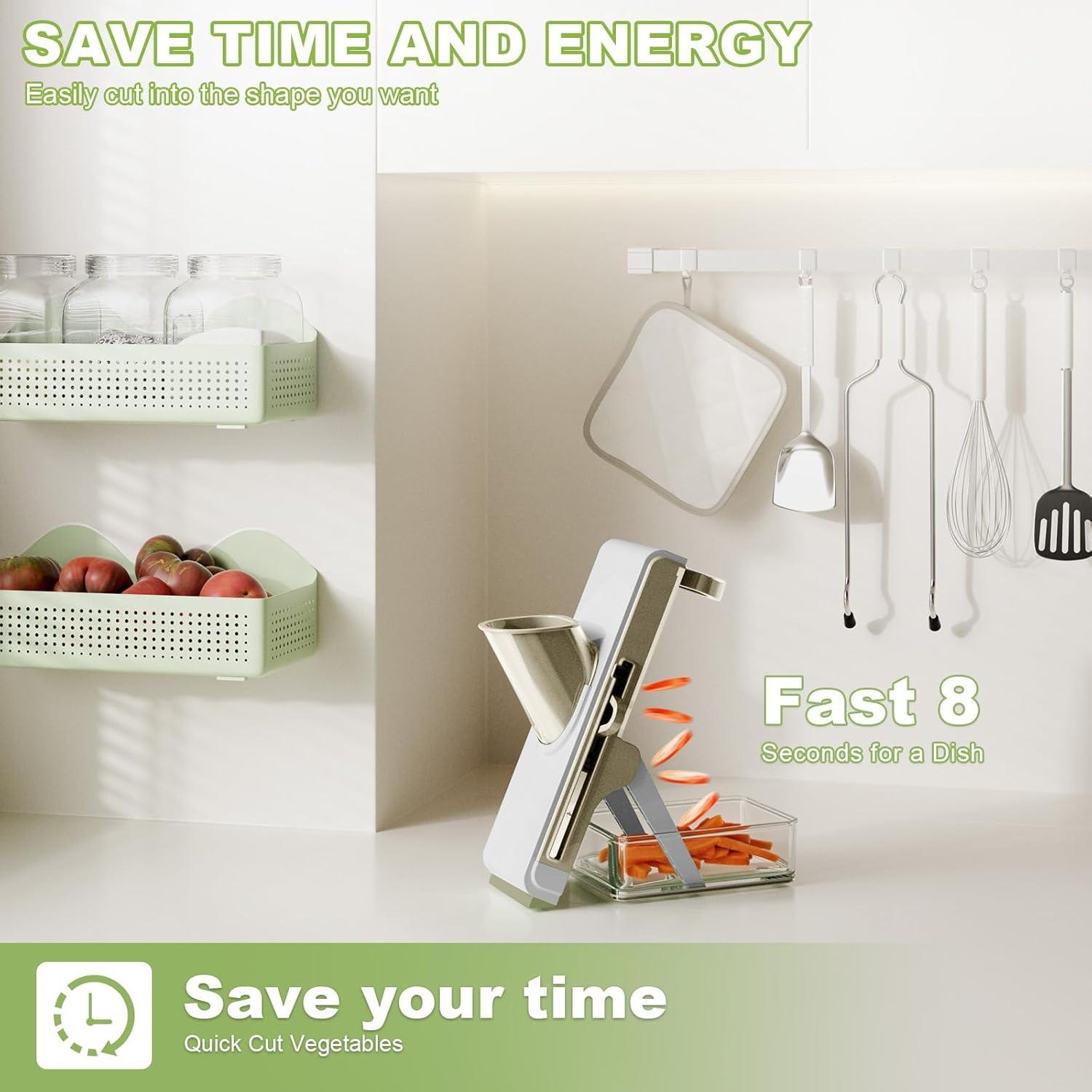 Mandolina Cortadora de Verduras Eletronova, Acero Inoxidable, 0.73 kg