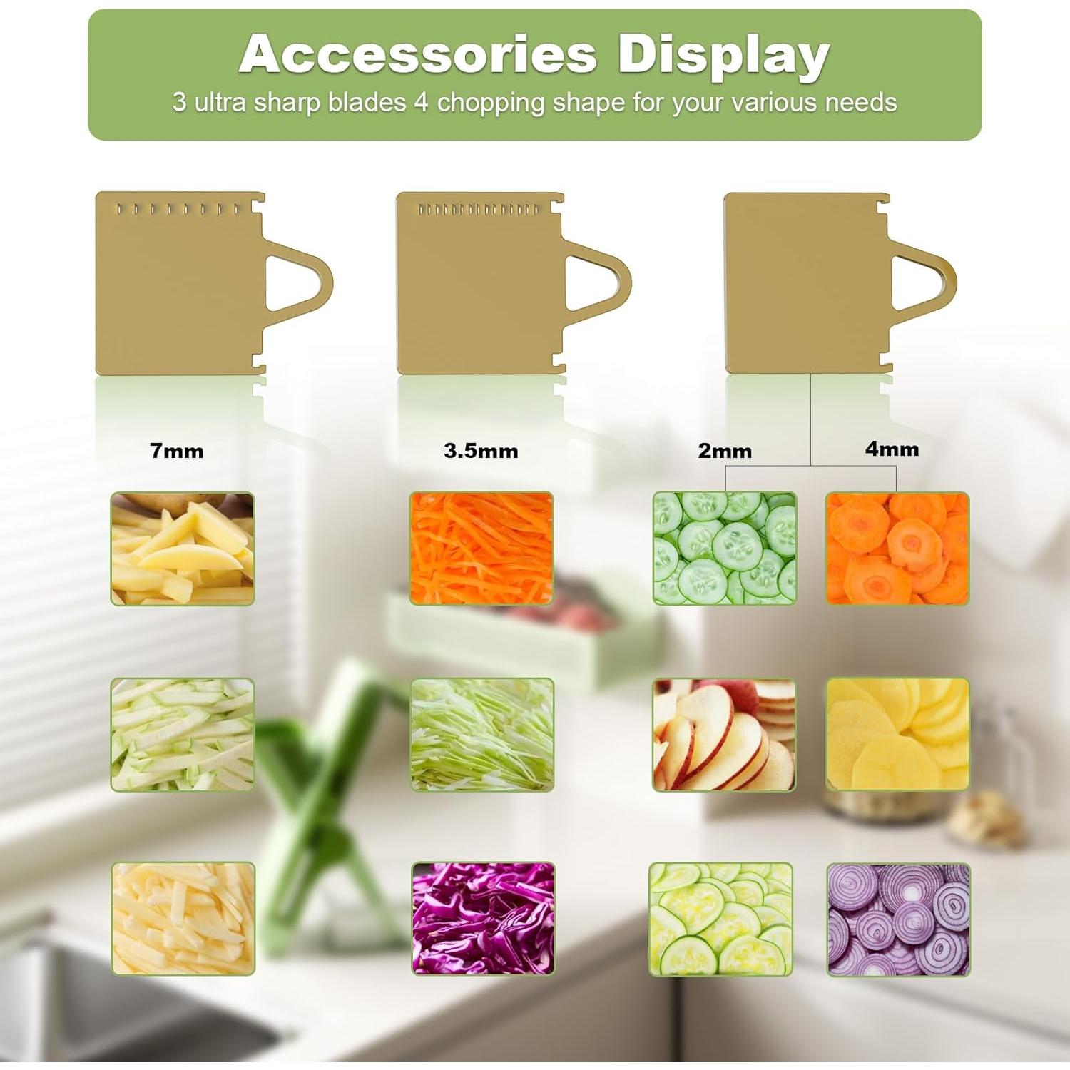 Mandolina Cortadora de Verduras Eletronova, Acero Inoxidable, 0.73 kg