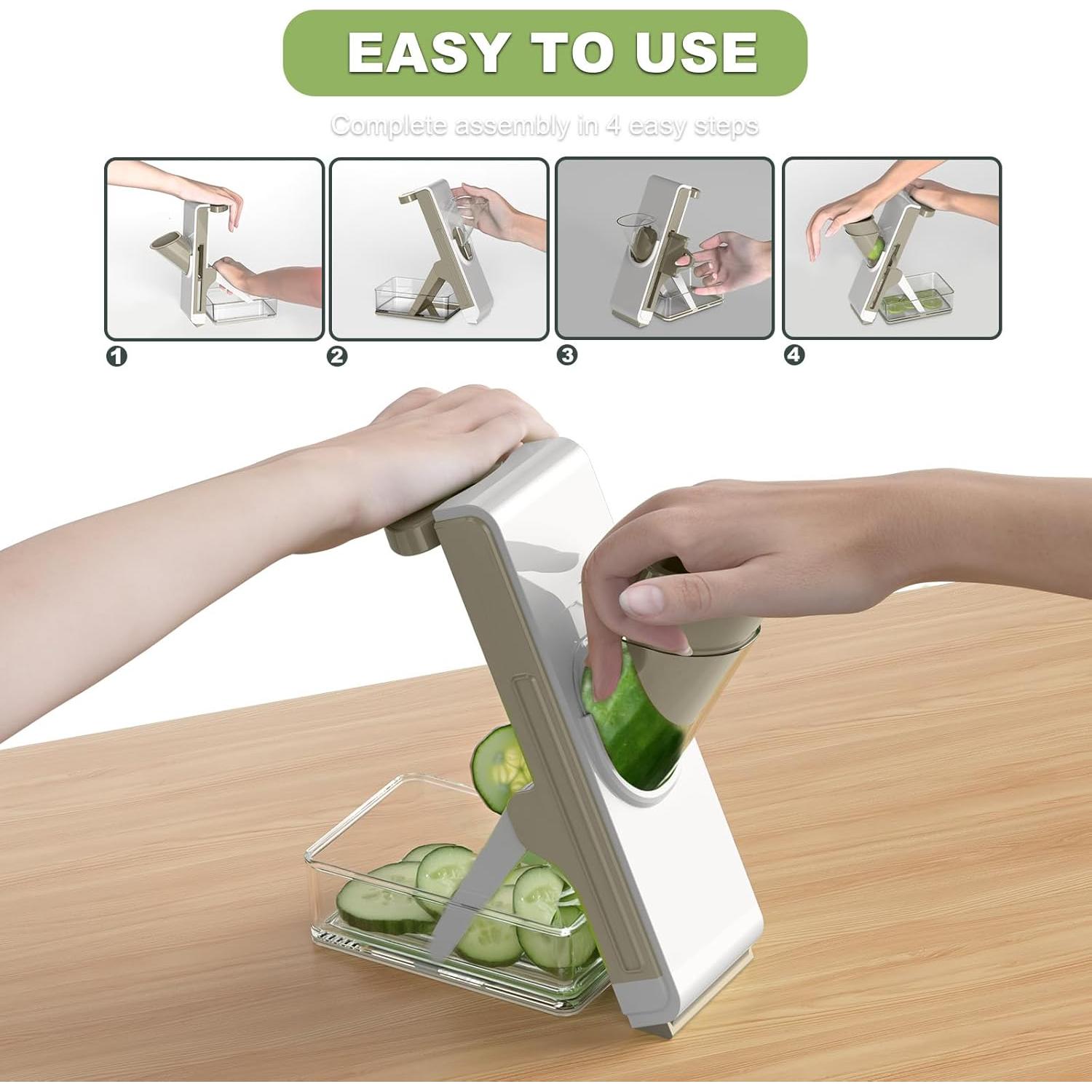 Mandolina Cortadora de Verduras Eletronova, Acero Inoxidable, 0.73 kg