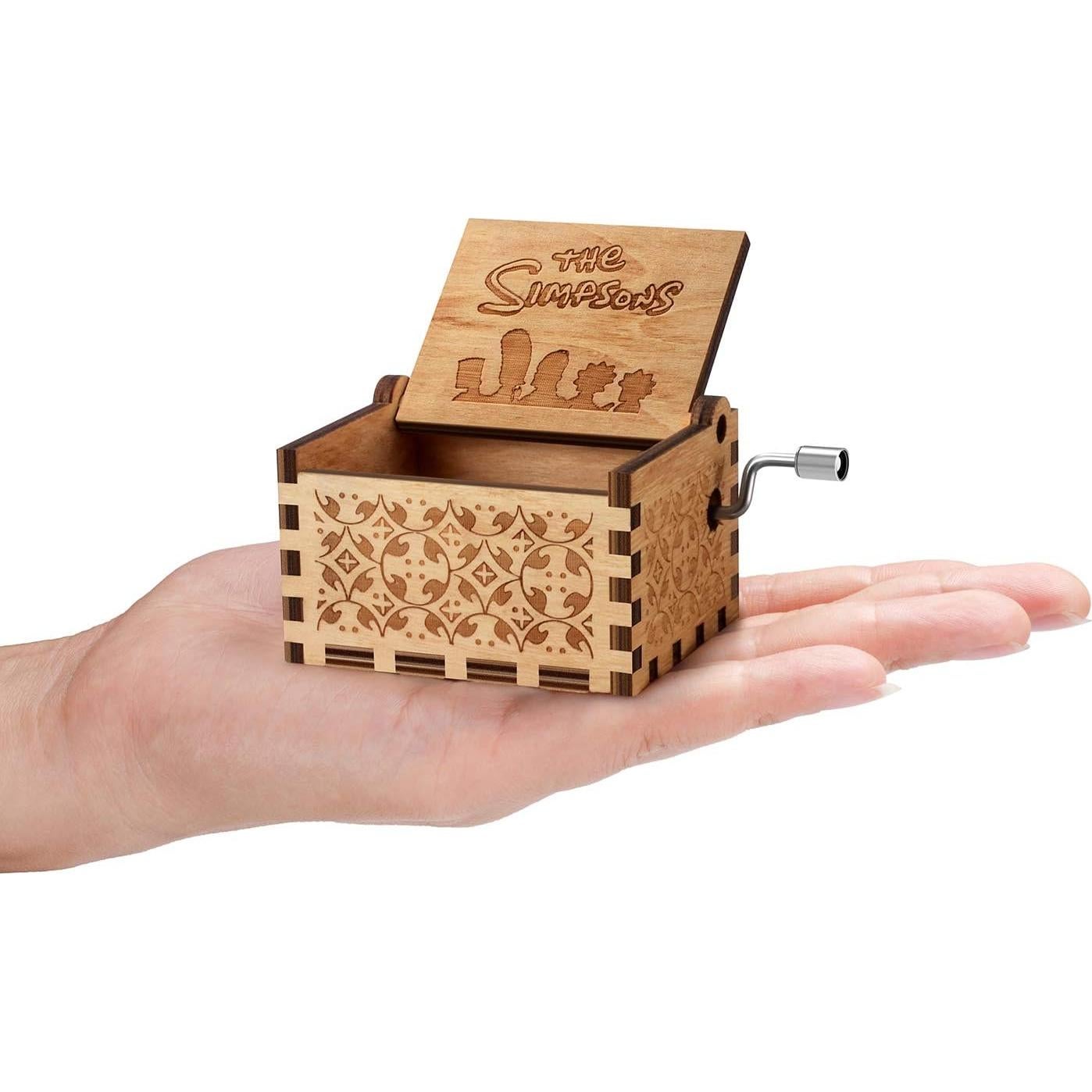 Caja de Música Los Simpsons Huntmic 18 Tonos Madera Manual