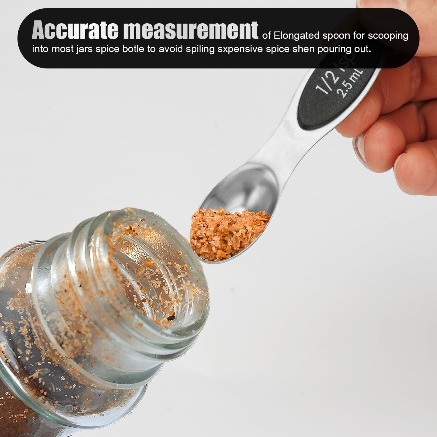 Juego de Cucharas Medidoras Magnéticas SHIKORI Acero Inoxidable 7 Pcs