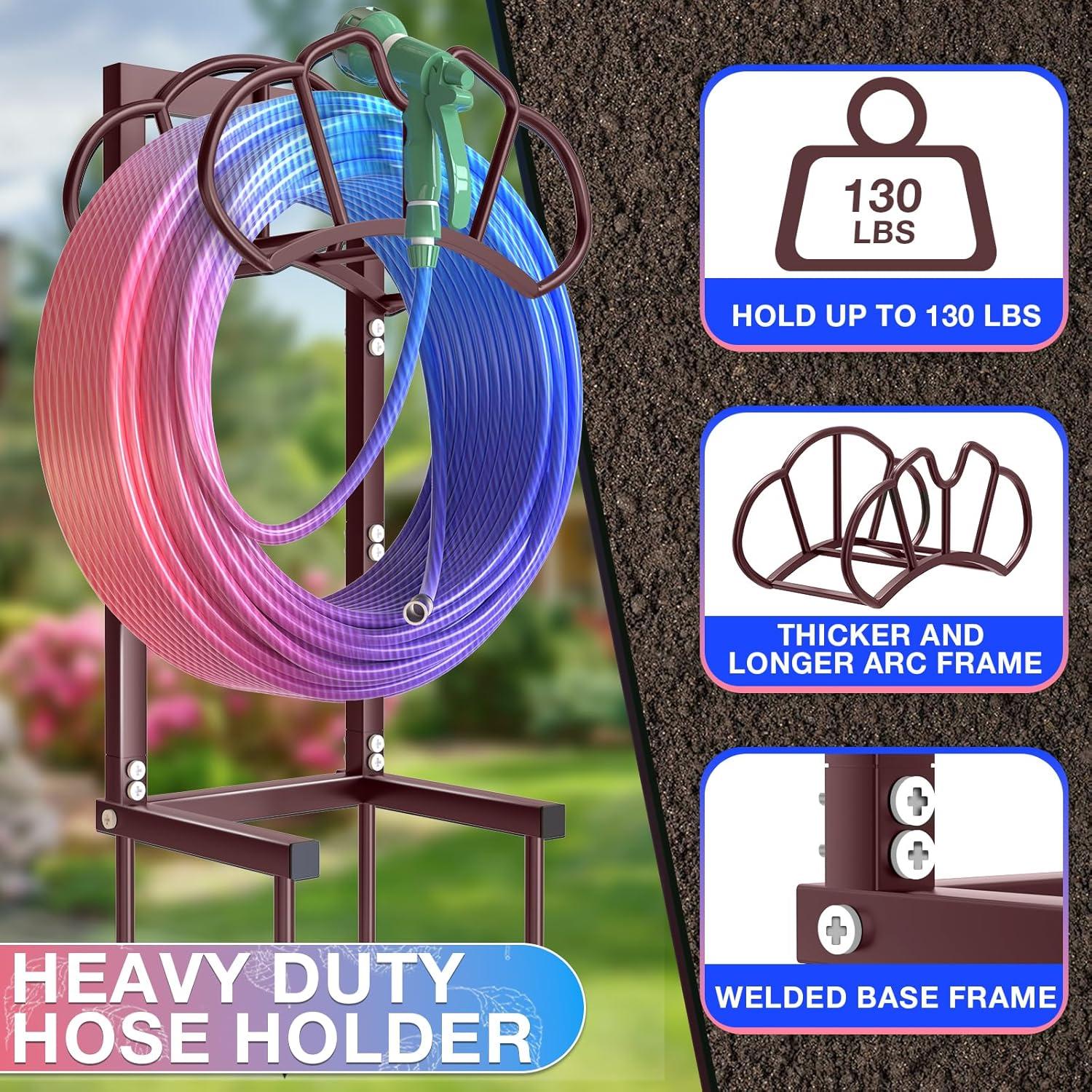 Soporte para Manguera de Jardín Qatsrin Bronce 3.32 kg Desmontable