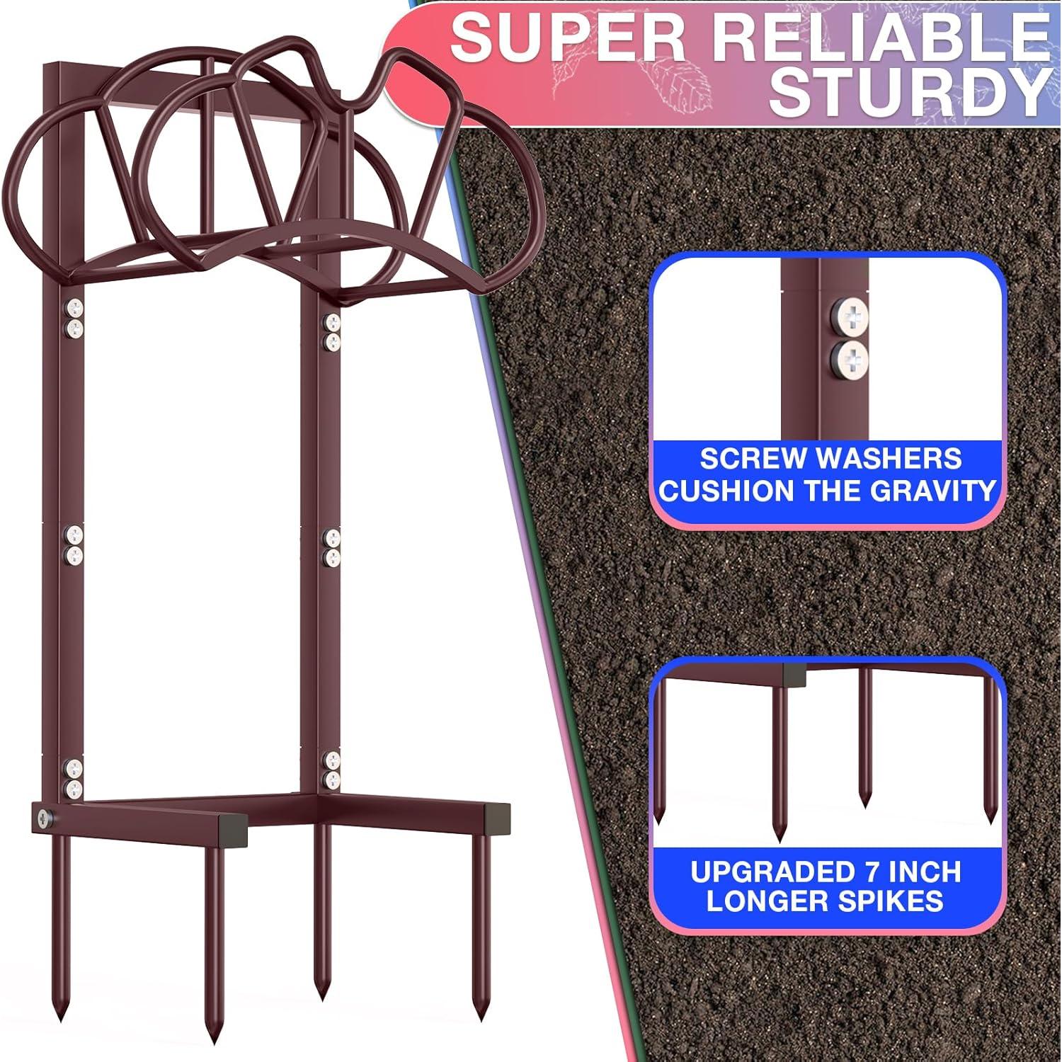 Soporte para Manguera de Jardín Qatsrin Bronce 3.32 kg Desmontable