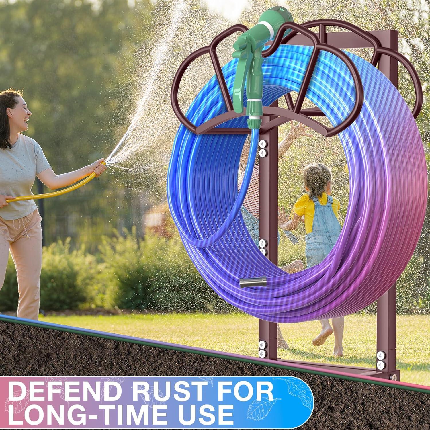 Soporte para Manguera de Jardín Qatsrin Bronce 3.32 kg Desmontable