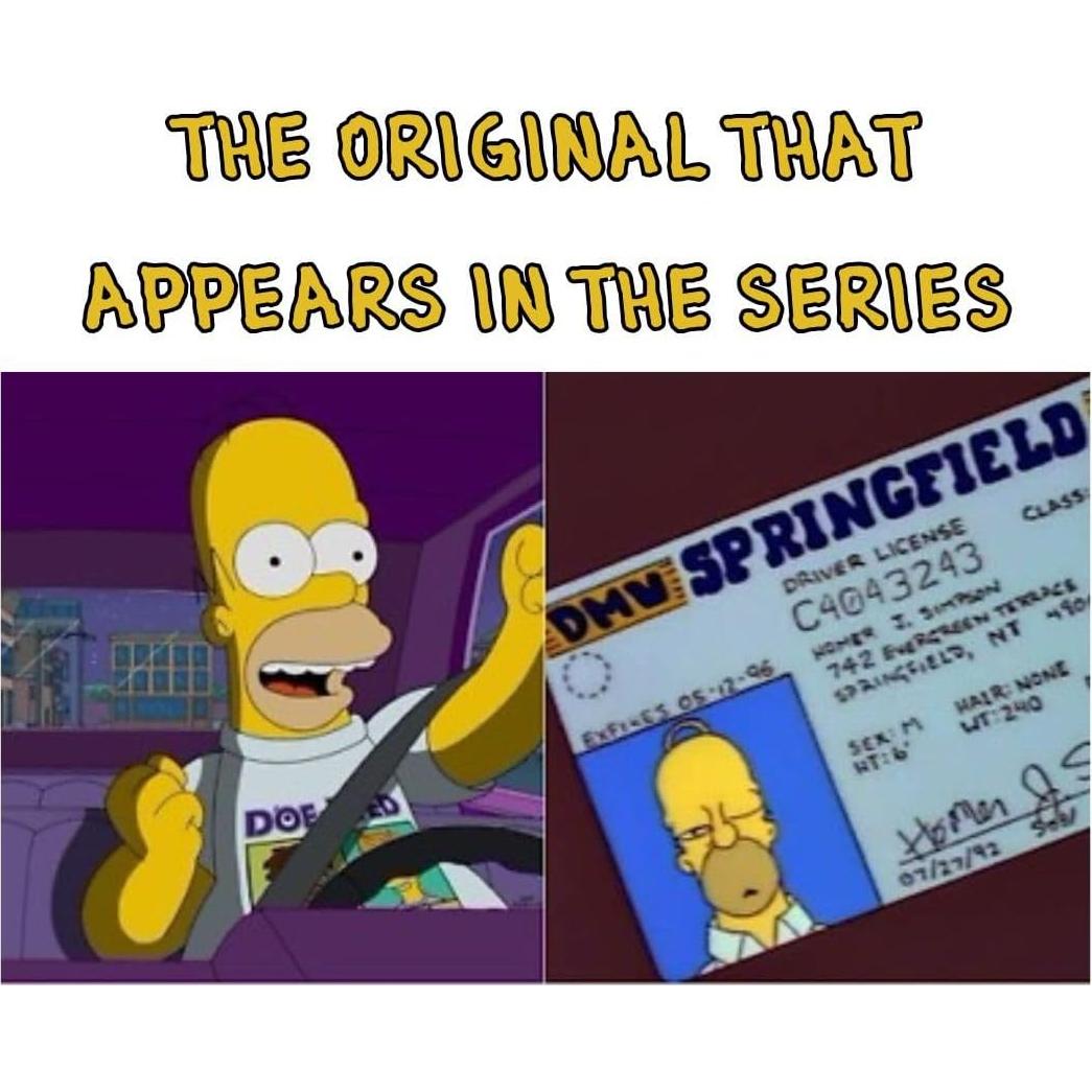 Licencia de Conducir Falsa Homer Simpson - Regalo Divertido