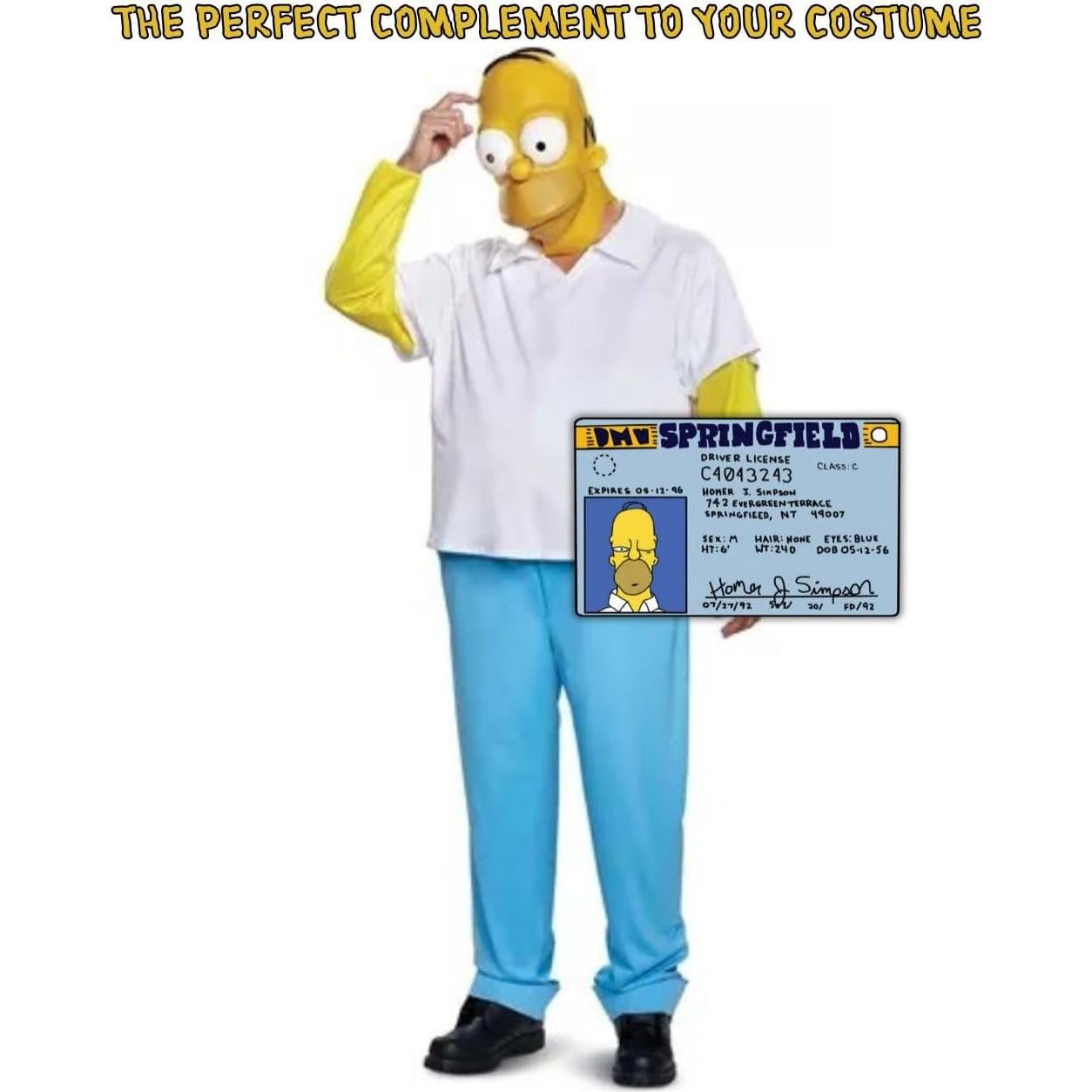 Licencia de Conducir Falsa Homer Simpson - Regalo Divertido