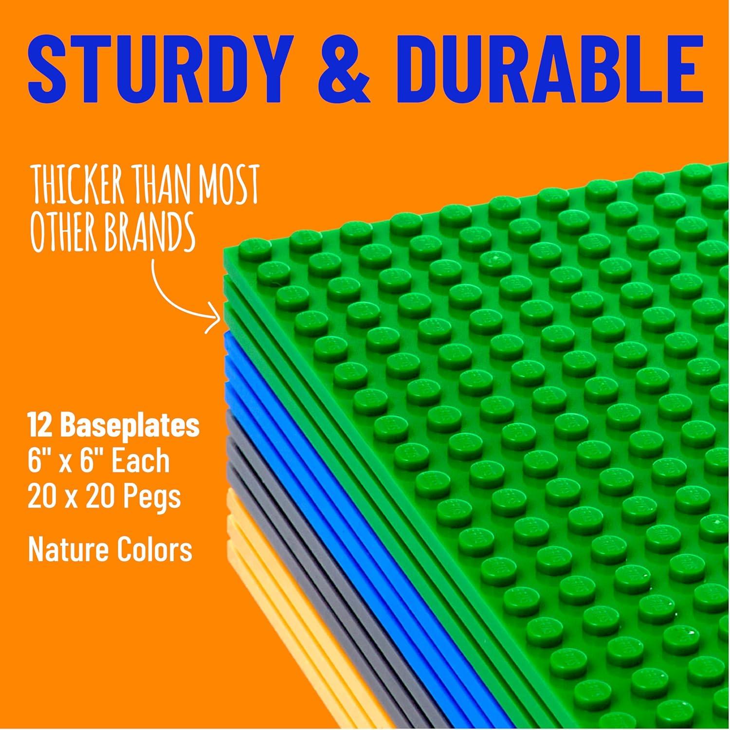 Placas Base Apilables 6x6 Strictly Briks 12 Piezas Colores