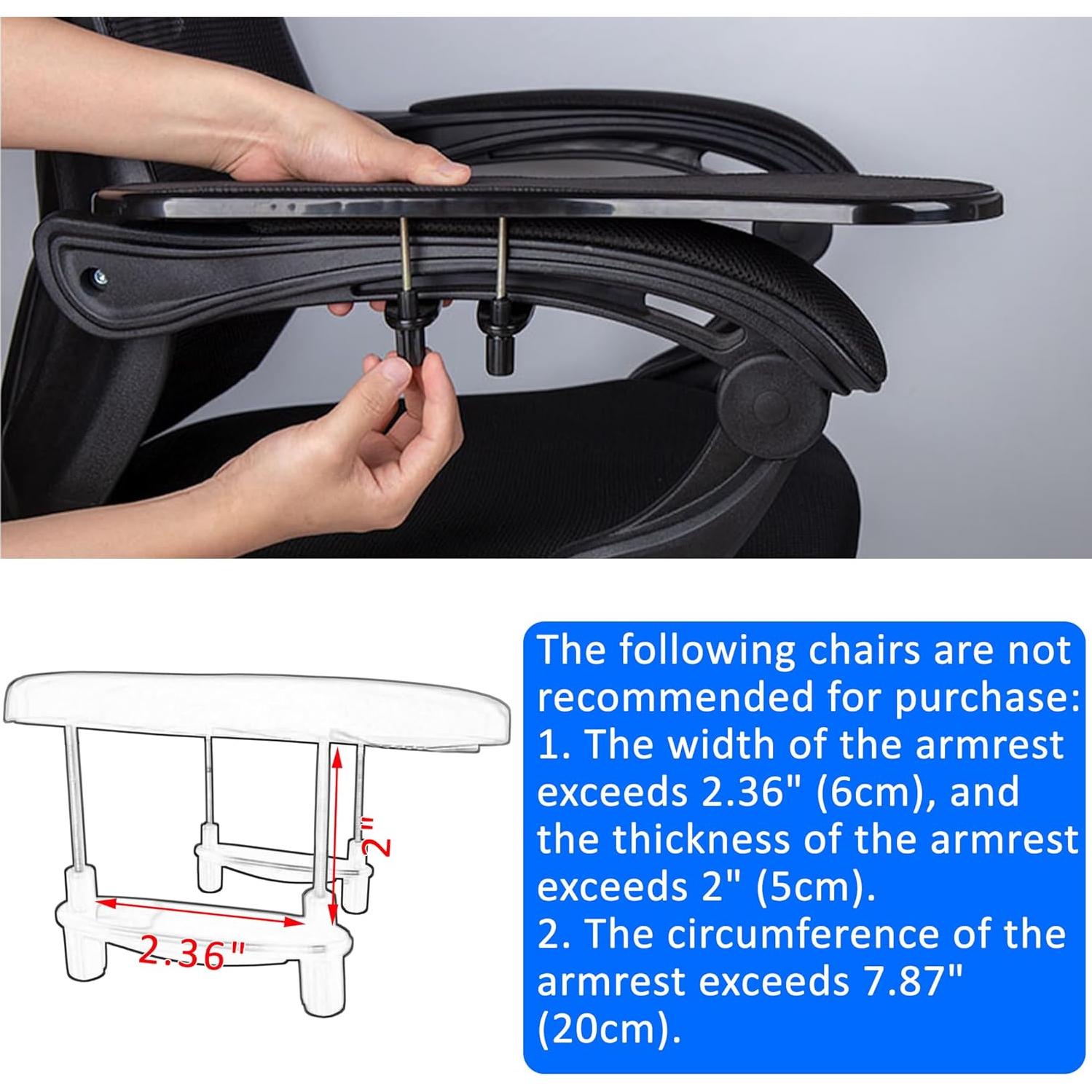 Soporte de brazo ergonómico LL-COEUR para reposabrazos de silla