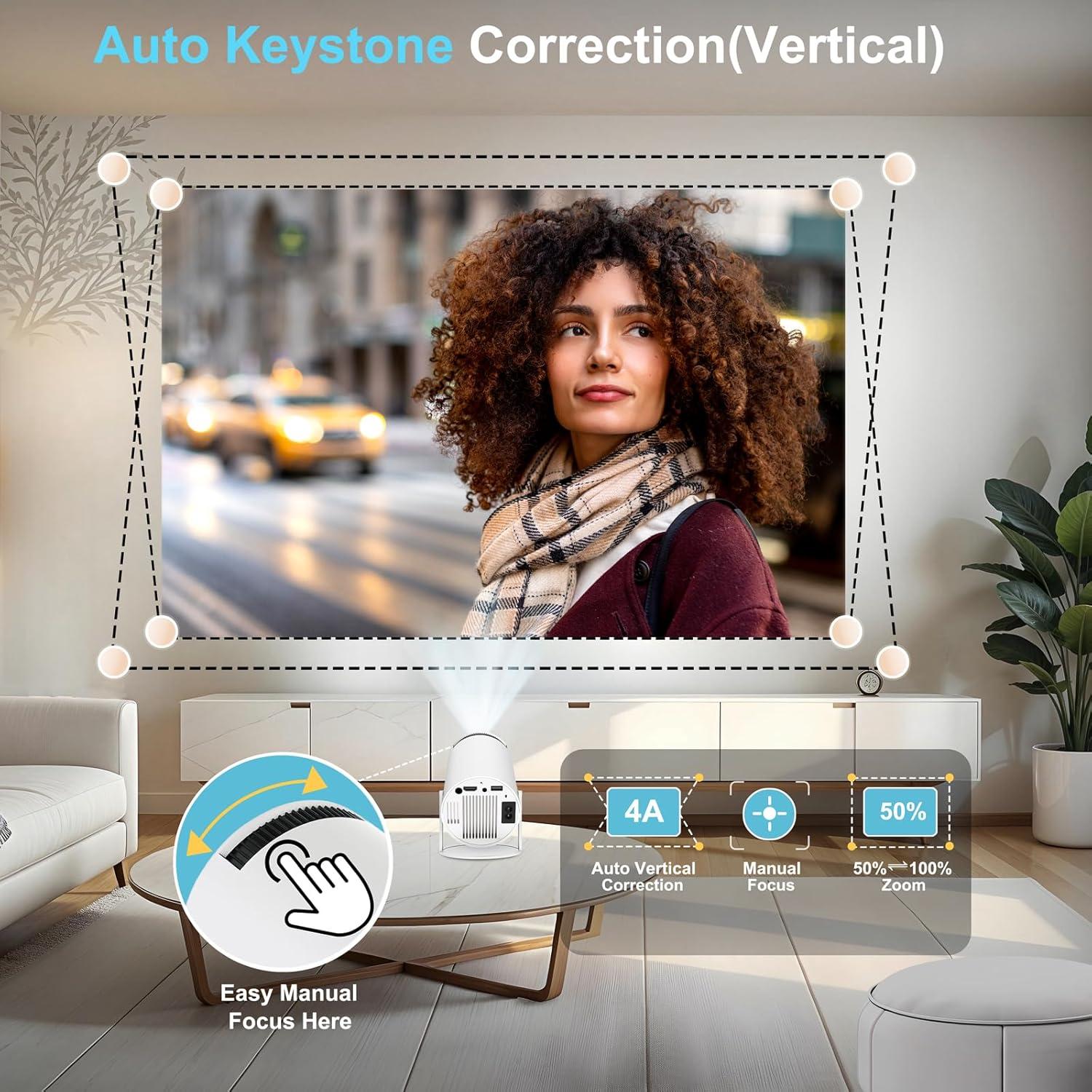 Proyector Mini WOOPKER HY300Pro 4K 1080P Portátil WiFi