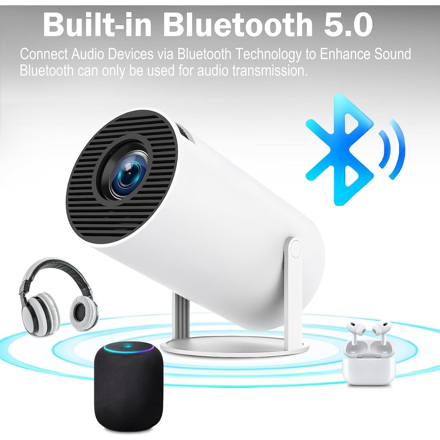 Proyector Mini WOOPKER HY300Pro 4K 1080P Portátil WiFi