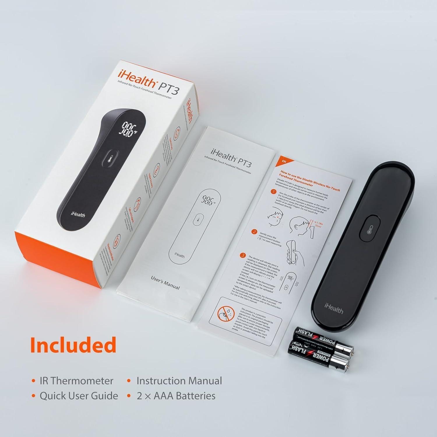 Termómetro Digital Sin Contacto iHealth PT3 para Adultos y Niños