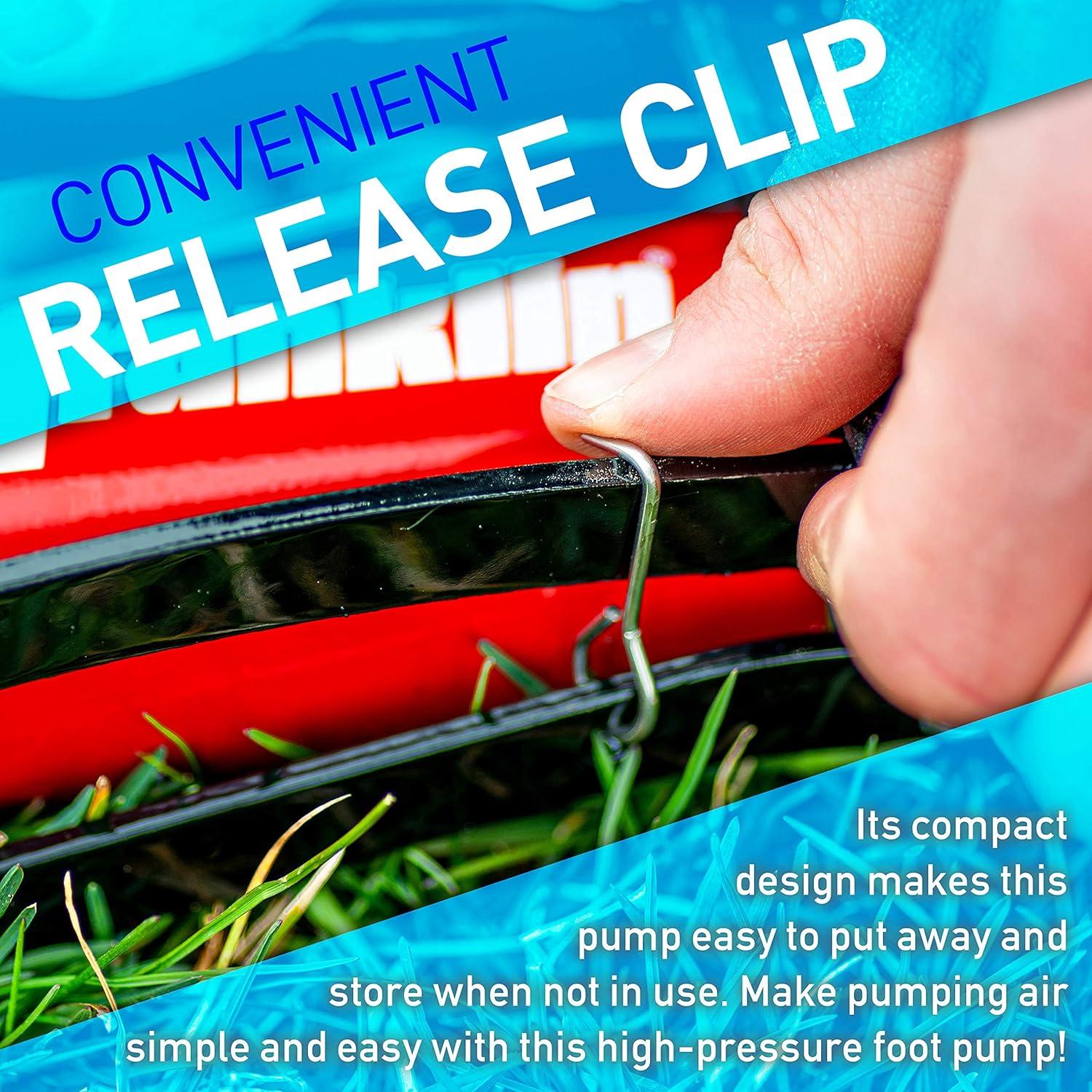 Bomba de Pie Alta Presión Franklin Sports 100 PSI Compacta