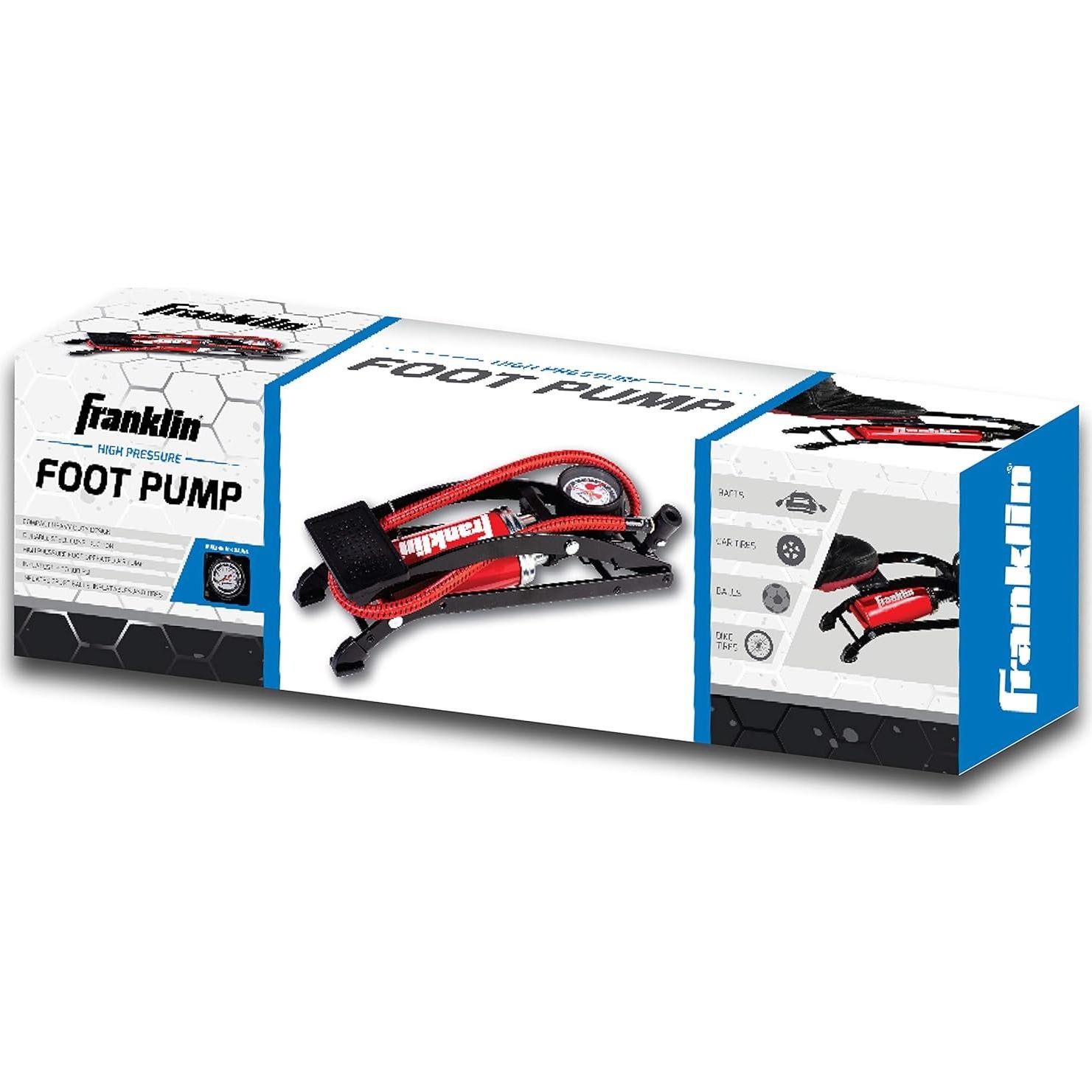 Bomba de Pie Alta Presión Franklin Sports 100 PSI Compacta