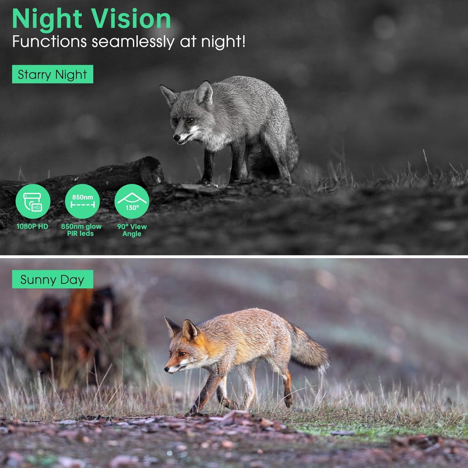 Cámara de Sendero Solar 4K Hrivcam 64MP WiFi IP67