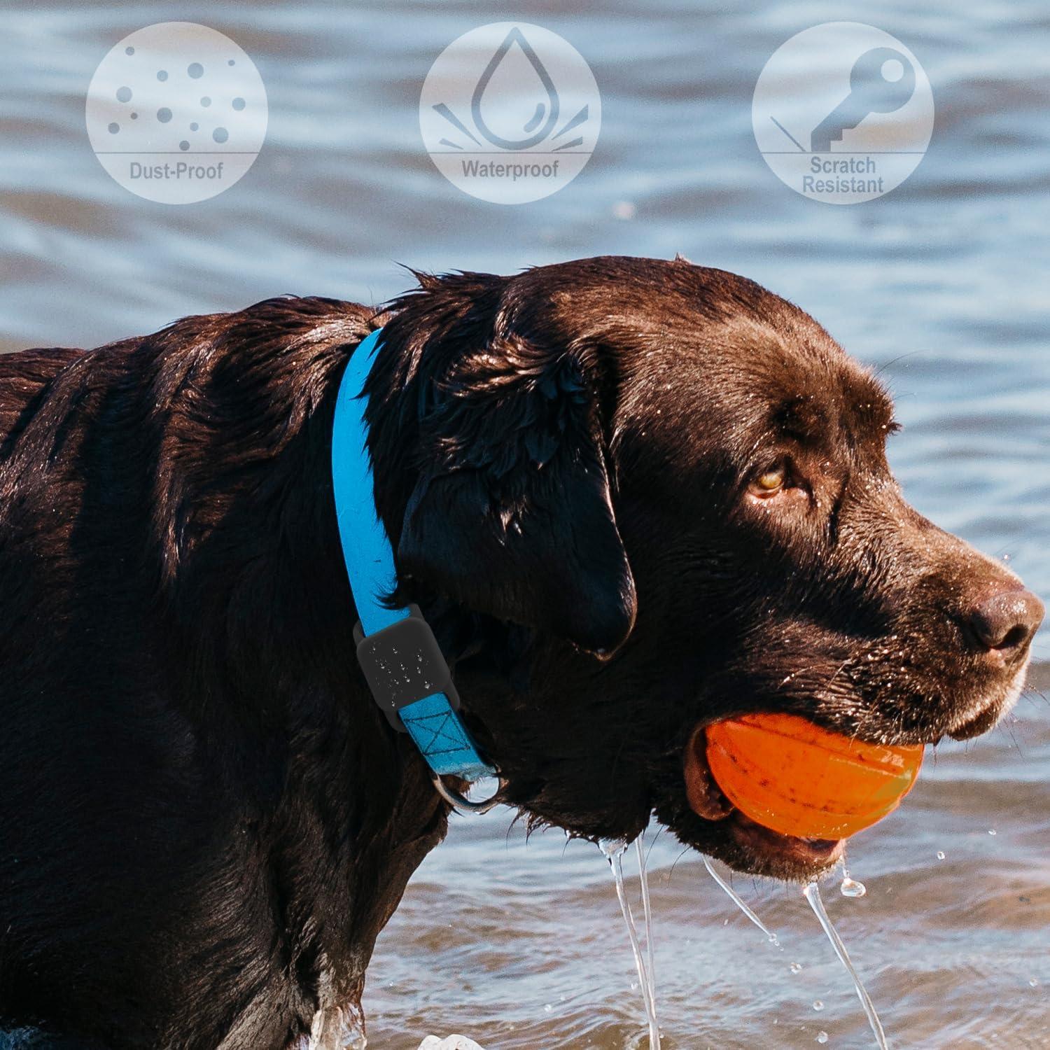 Geiomoo Silicone Case for Tile Mate 2024, 2022, 2020, Cover for Tracker Anti-Scratch, Holder Protect Finder Tag for Dog, Cat, Pets, Kids (Black+Red)