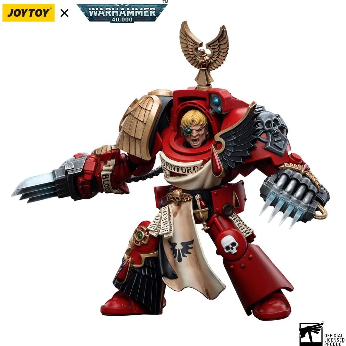 Joytoy 1/18 Action Figure Warhammer 40k Mecha 5.3in High Model Toy Blood Angels Assault Terminators Sergeant Santoro