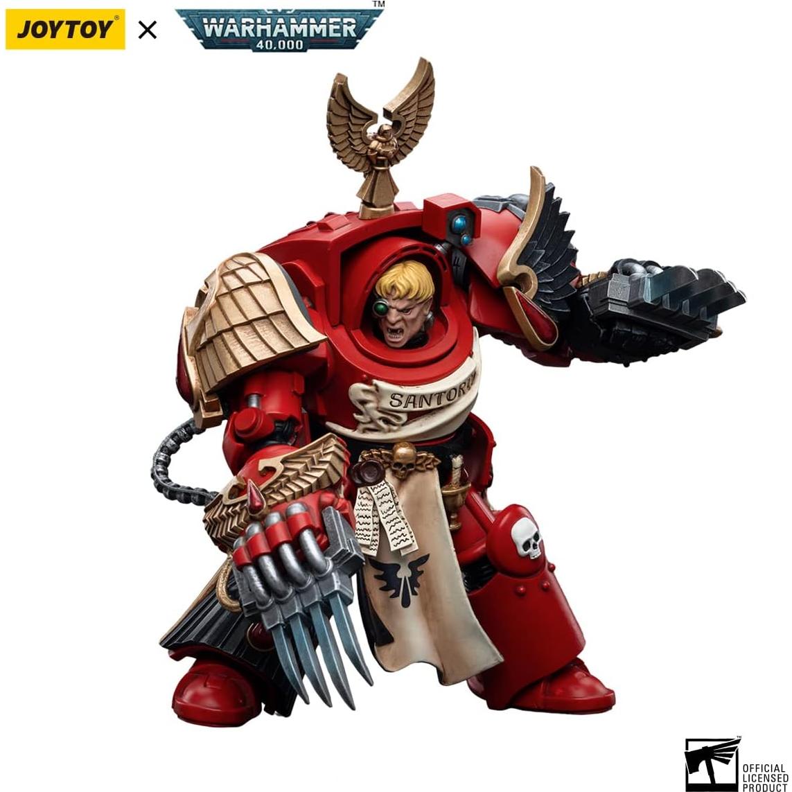 Joytoy 1/18 Action Figure Warhammer 40k Mecha 5.3in High Model Toy Blood Angels Assault Terminators Sergeant Santoro