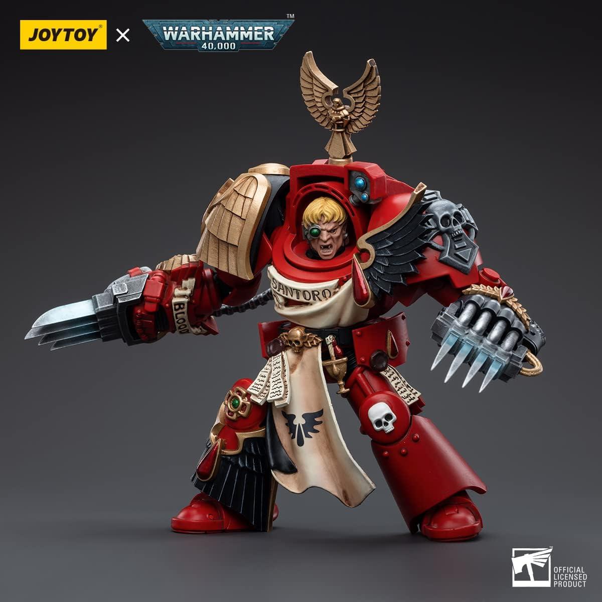 Joytoy 1/18 Action Figure Warhammer 40k Mecha 5.3in High Model Toy Blood Angels Assault Terminators Sergeant Santoro