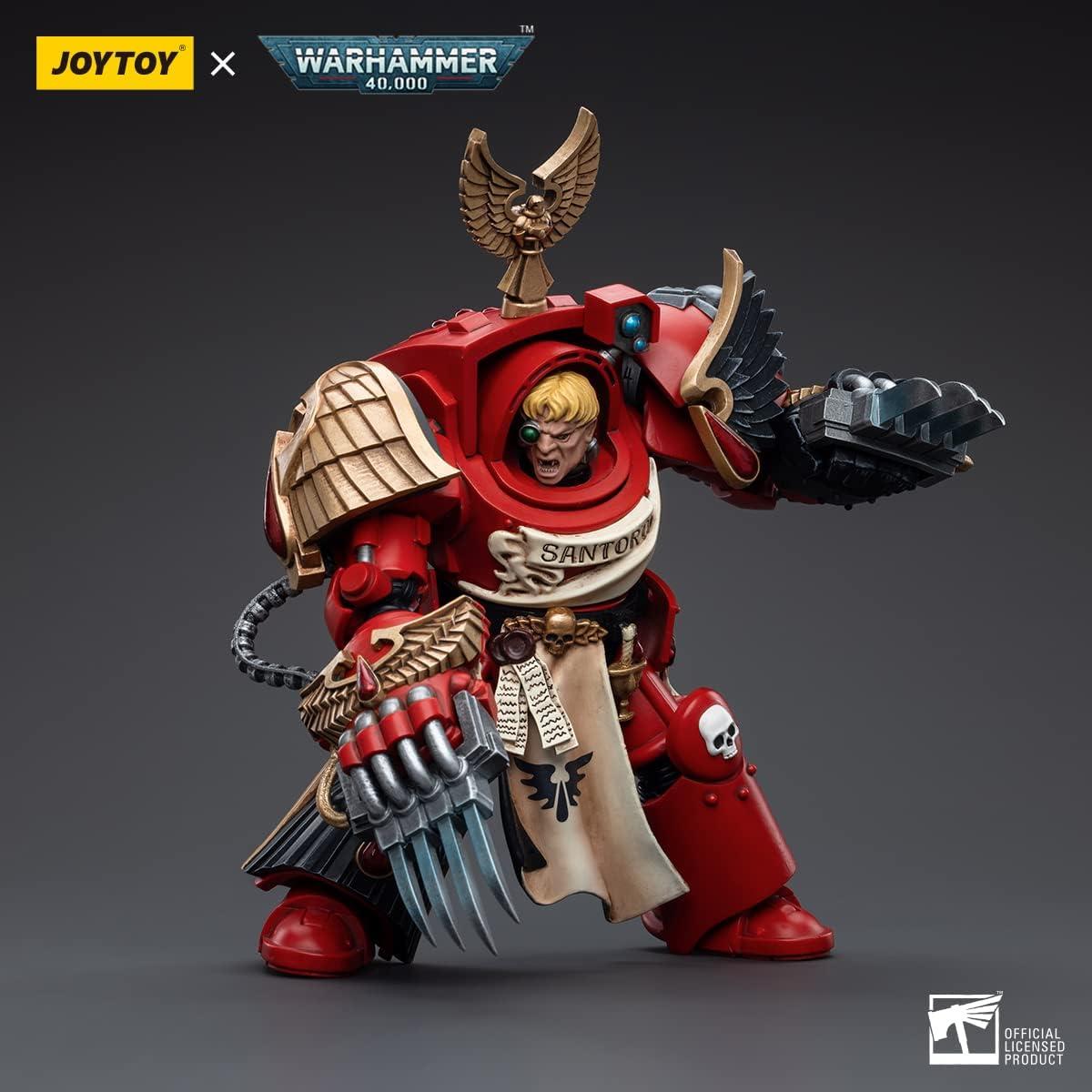 Joytoy 1/18 Action Figure Warhammer 40k Mecha 5.3in High Model Toy Blood Angels Assault Terminators Sergeant Santoro