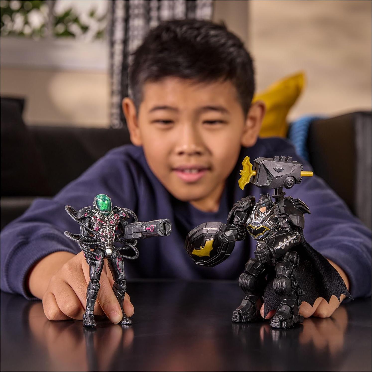 Set de Figuras de Acción DC Comics Metal Force 4" - Brainiac, Lex Luthor, Batman y Superman