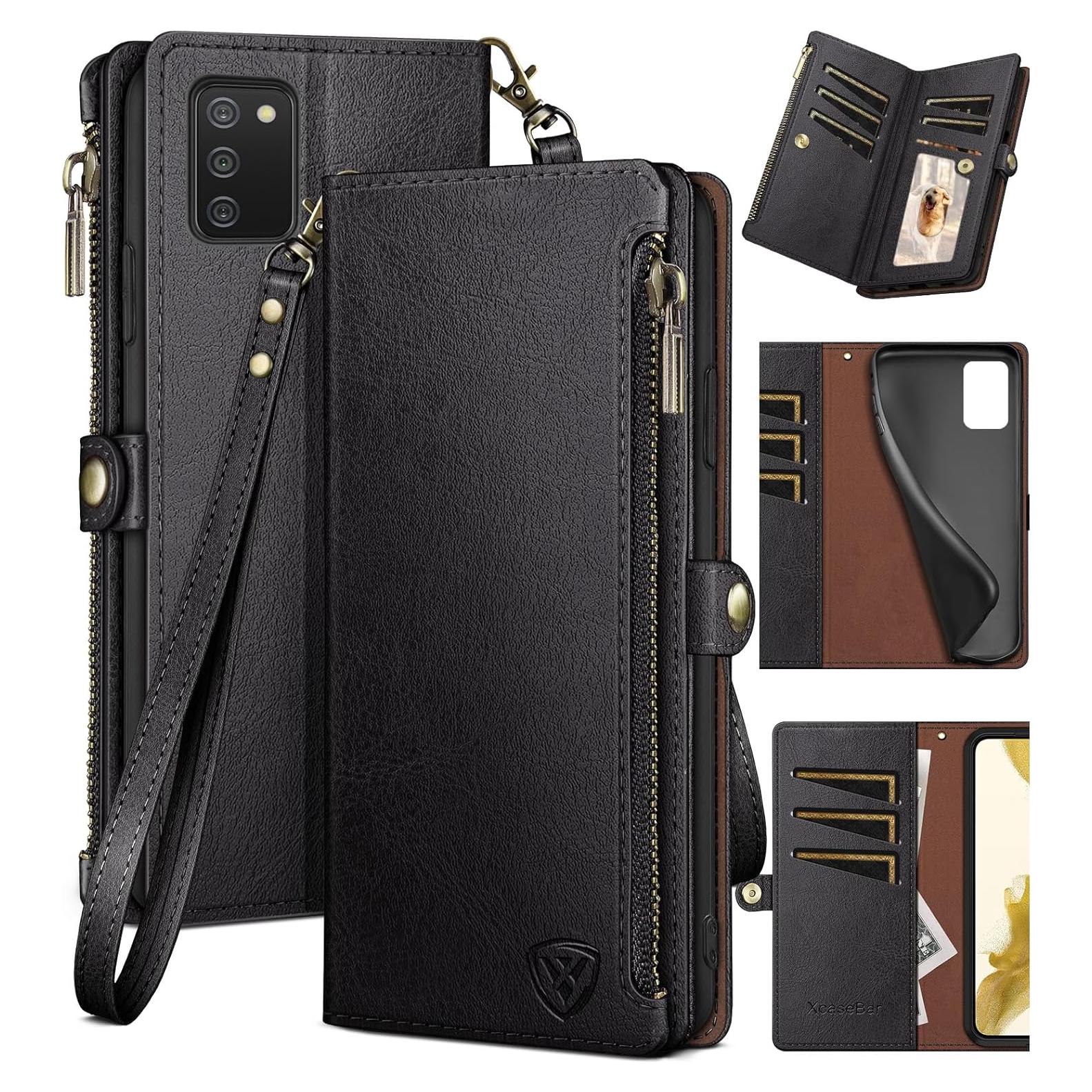 Funda XcaseBar para Samsung Galaxy A03S con billetera y bloqueo RFID