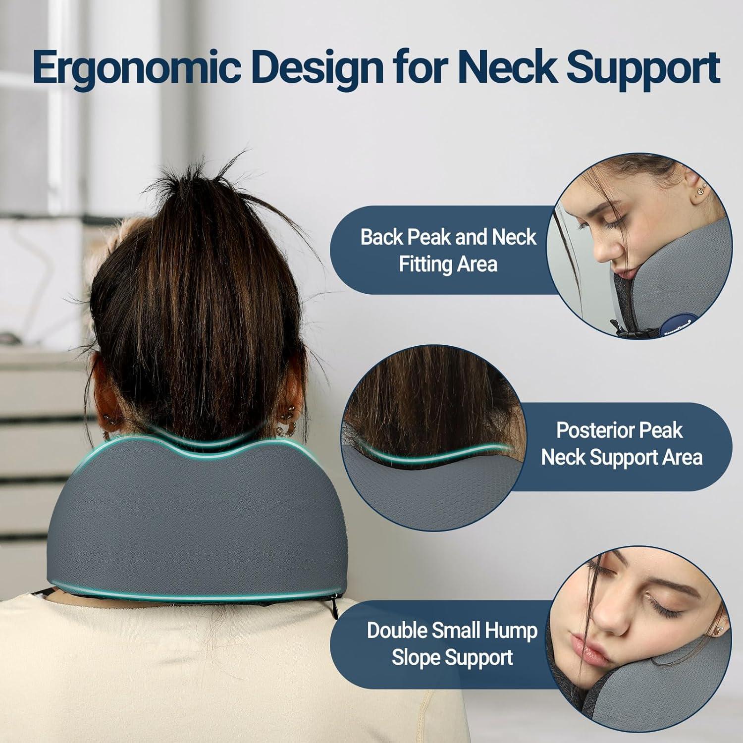 Almohada de Cuello de Espuma de Memoria Season Guard A01 Gris