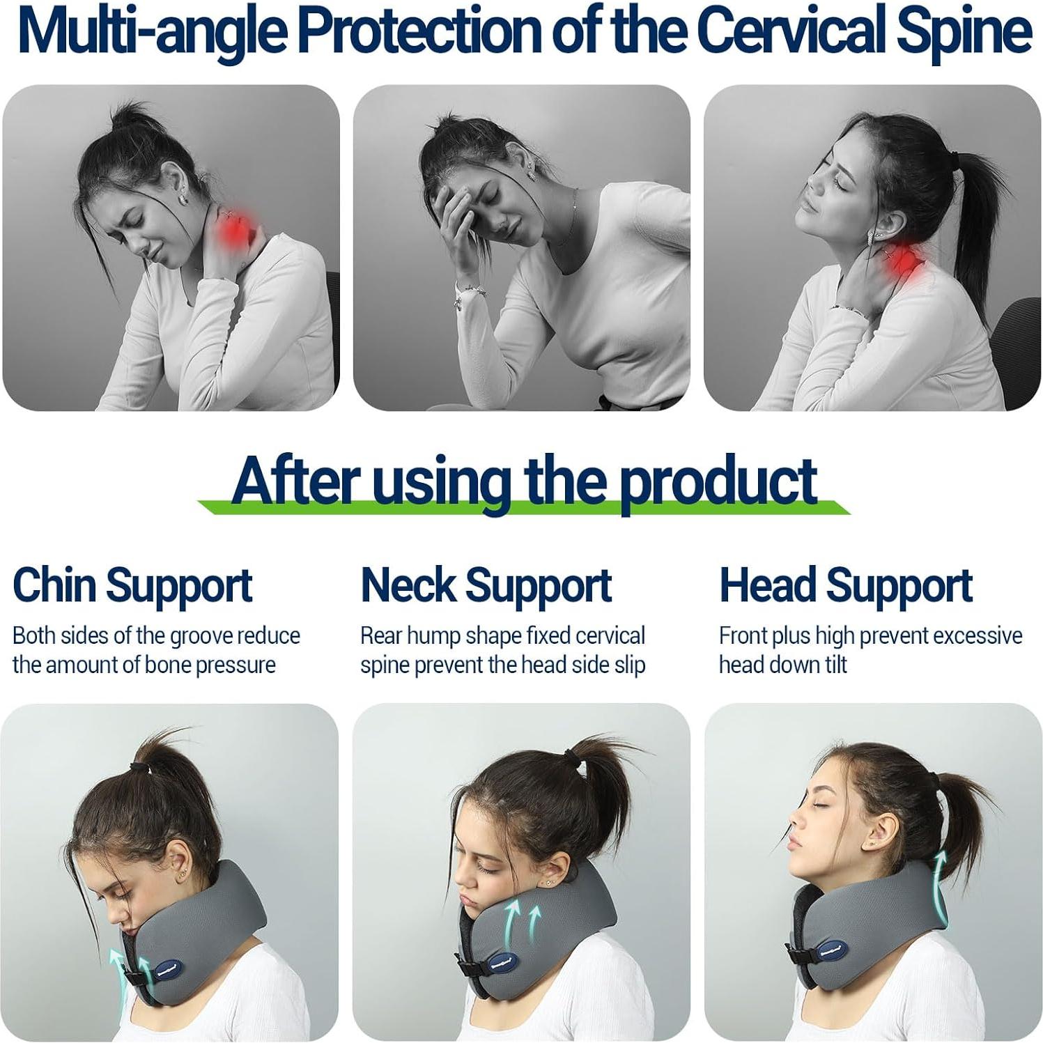 Almohada de Cuello de Espuma de Memoria Season Guard A01 Gris