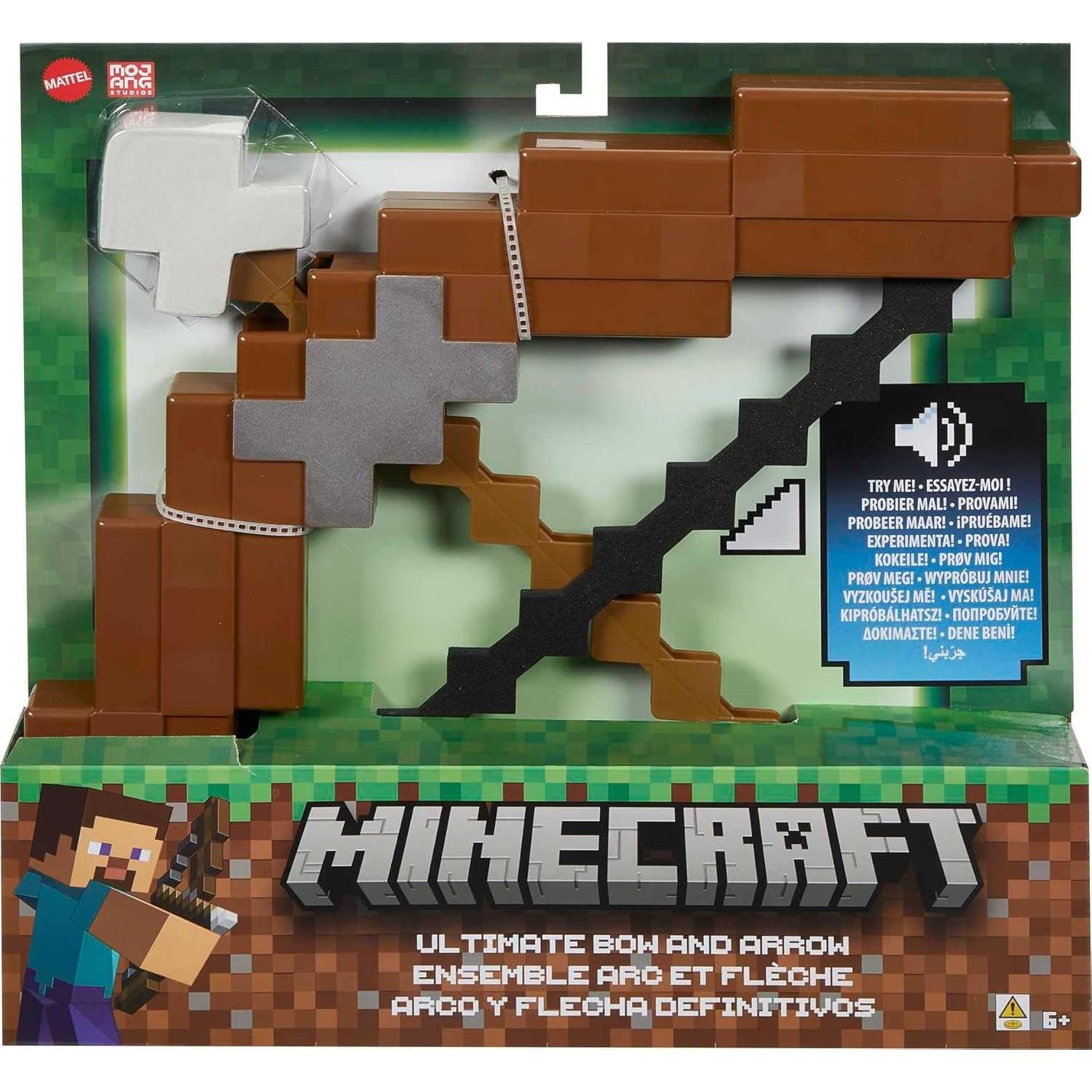 Conjunto Arco y Flecha Minecraft Mattel con Sonidos - Juguete Infantil