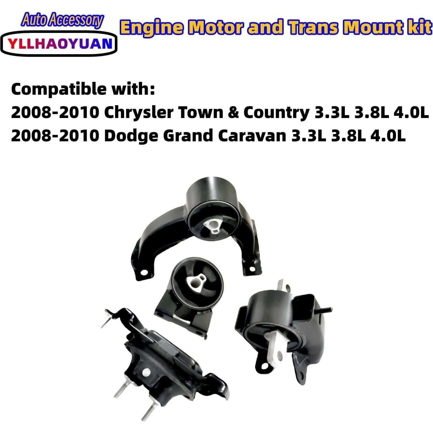 Juego de Soportes de Motor 4Pcs Yllhaoyuan 2008-2010 Chrysler