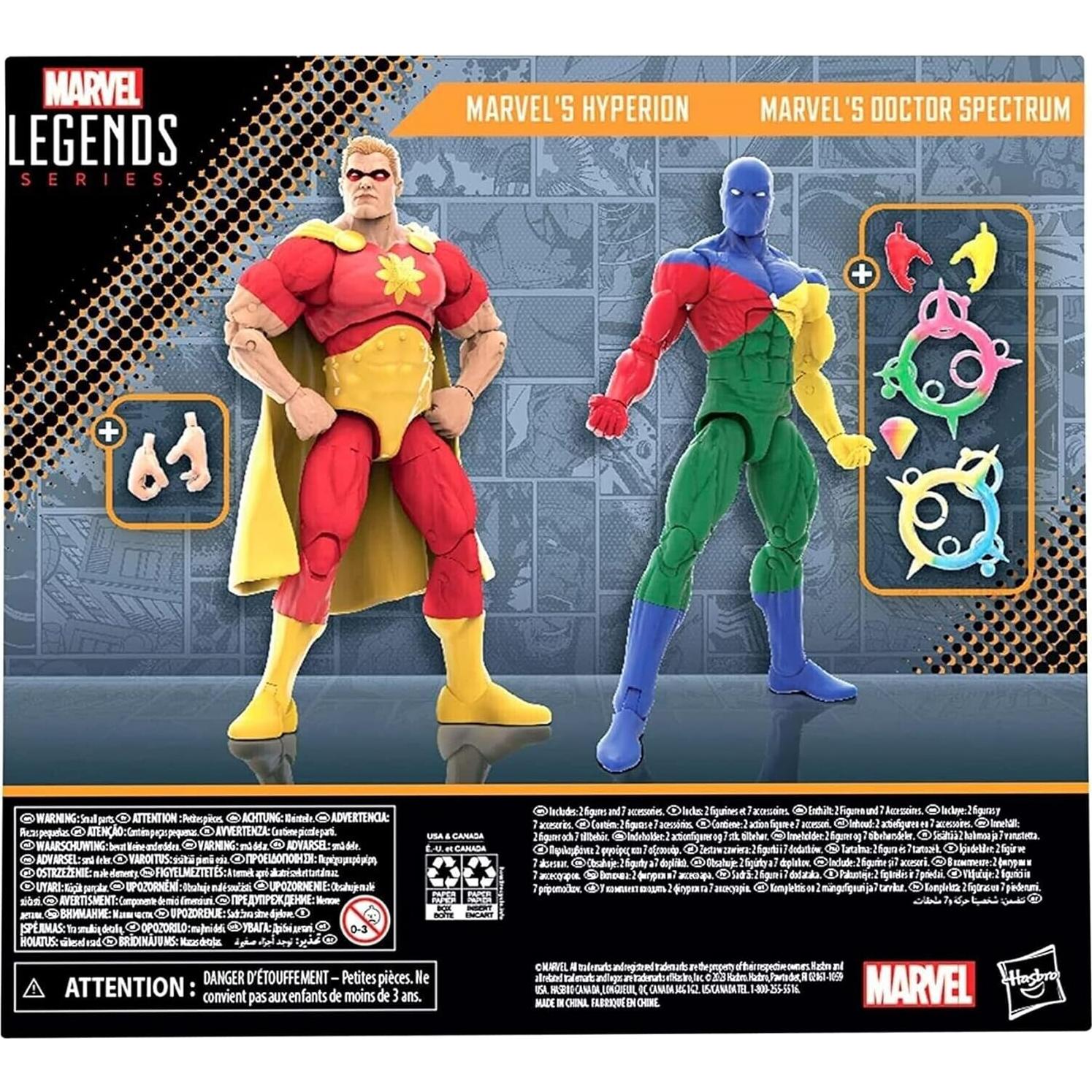 Figuras de acción Marvel Hyperion y Doctor Spectrum 15 cm