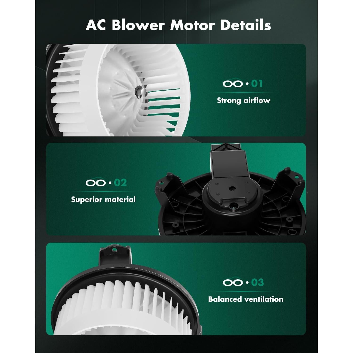 Motor de Soplador de Calefacción SCITOO 700203 para Acura, Ford, Honda