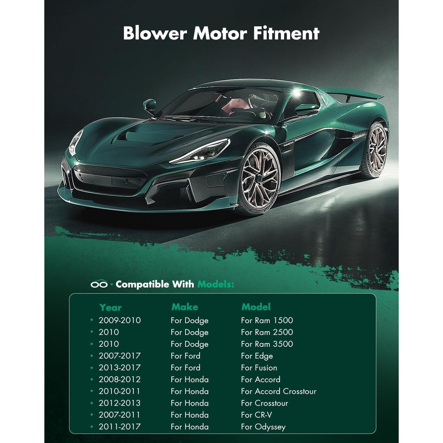 Motor de Soplador de Calefacción SCITOO 700203 para Acura, Ford, Honda