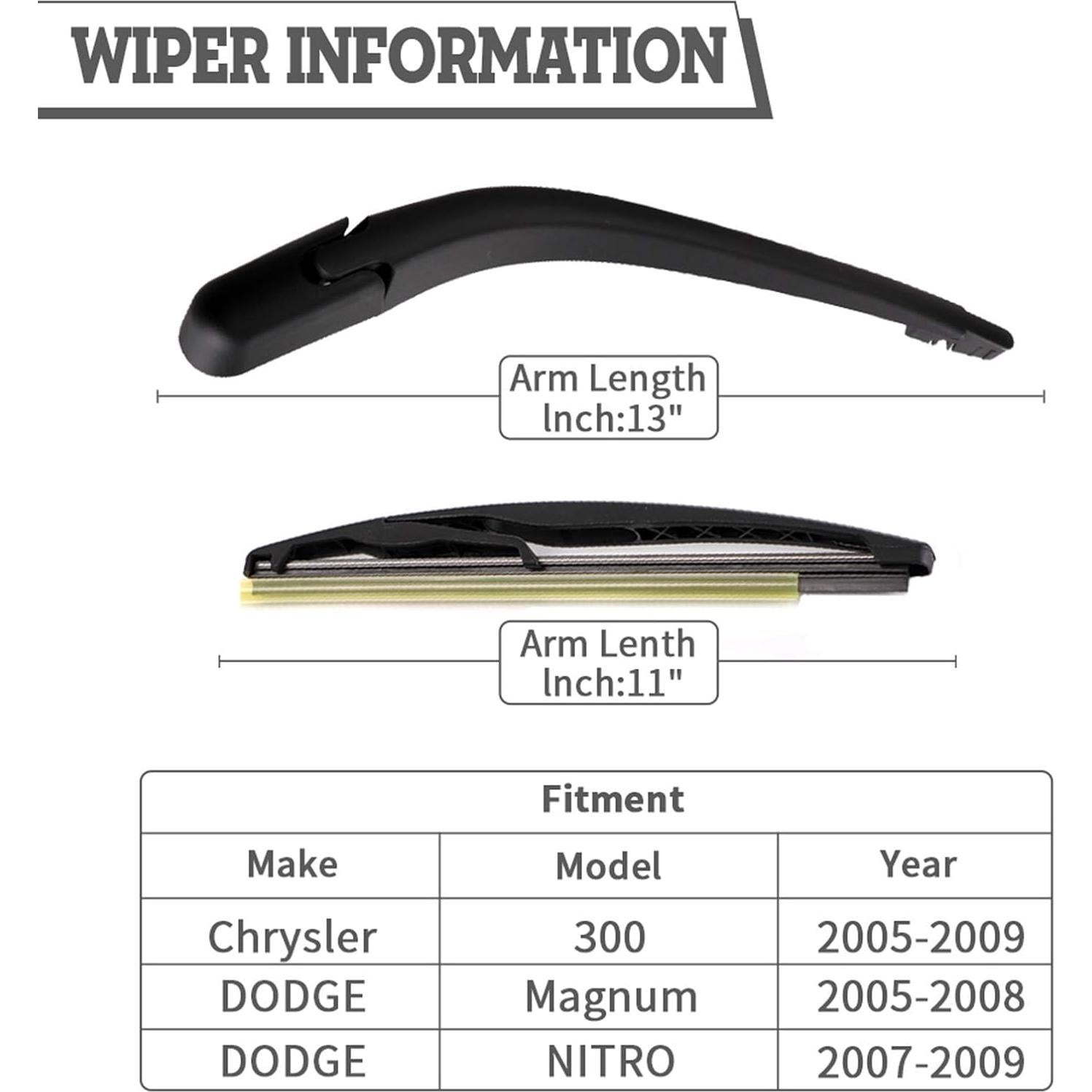 Juego de tuercas HODEE para limpiaparabris trasero 2005-2009