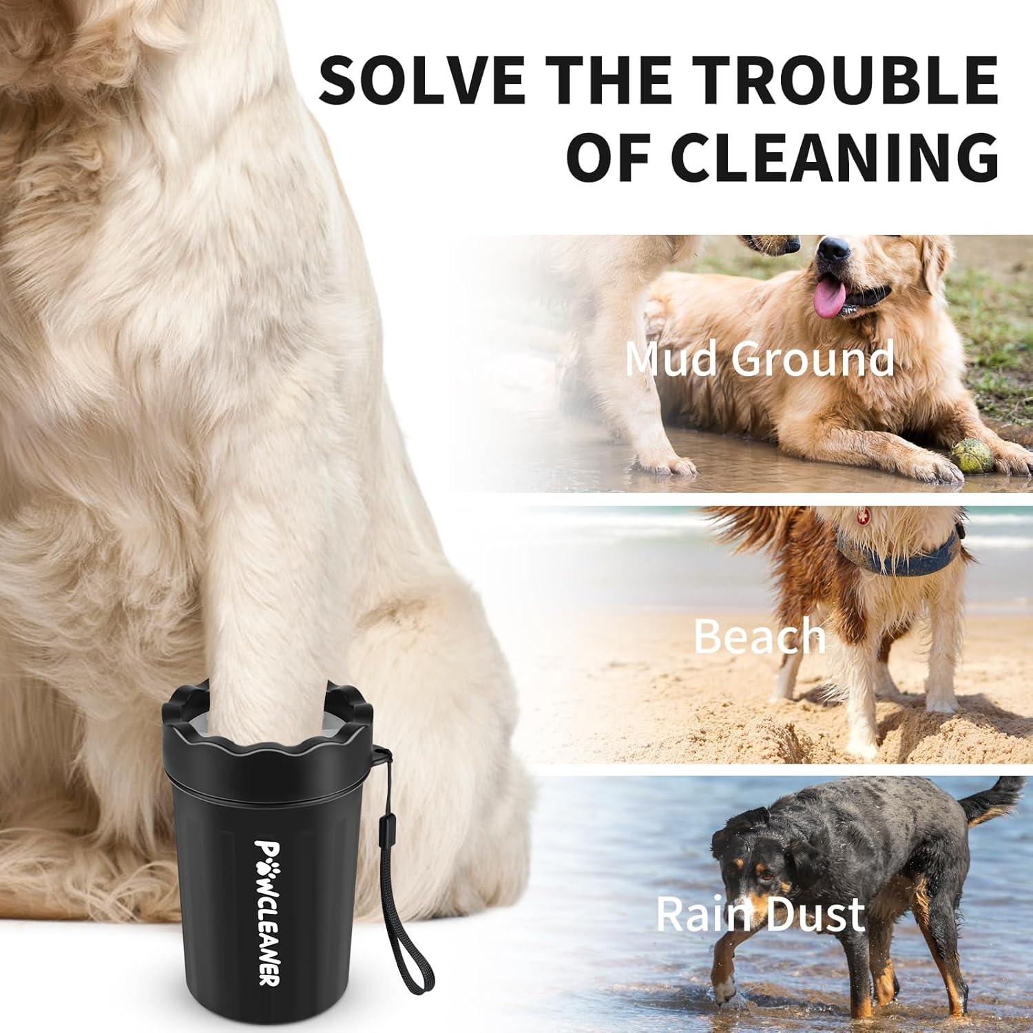 Limpiador de patas para perros y gatos Comotech Mediano Negro