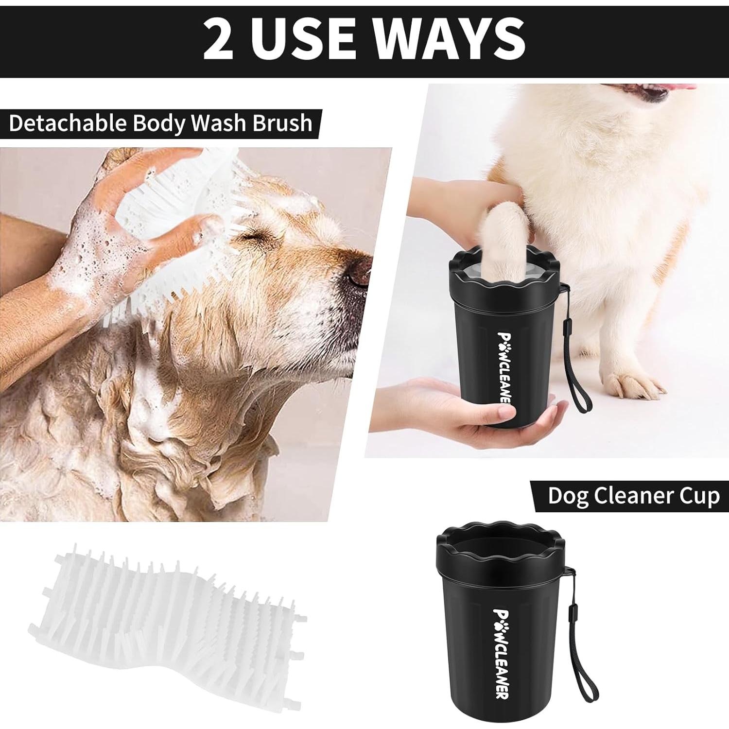 Limpiador de patas para perros y gatos Comotech Mediano Negro