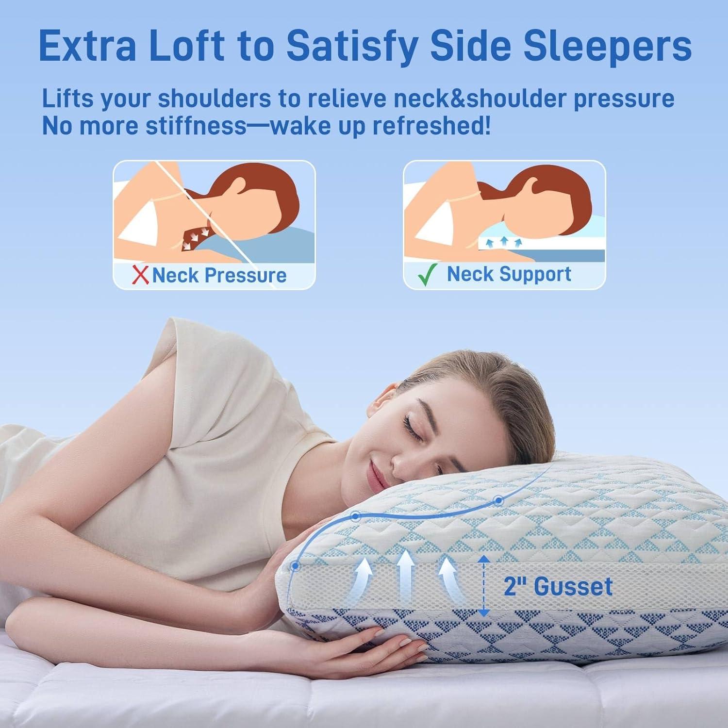 Almohada Ajustable Hipoalergénica Ankwos Queen Viscosa Bambú