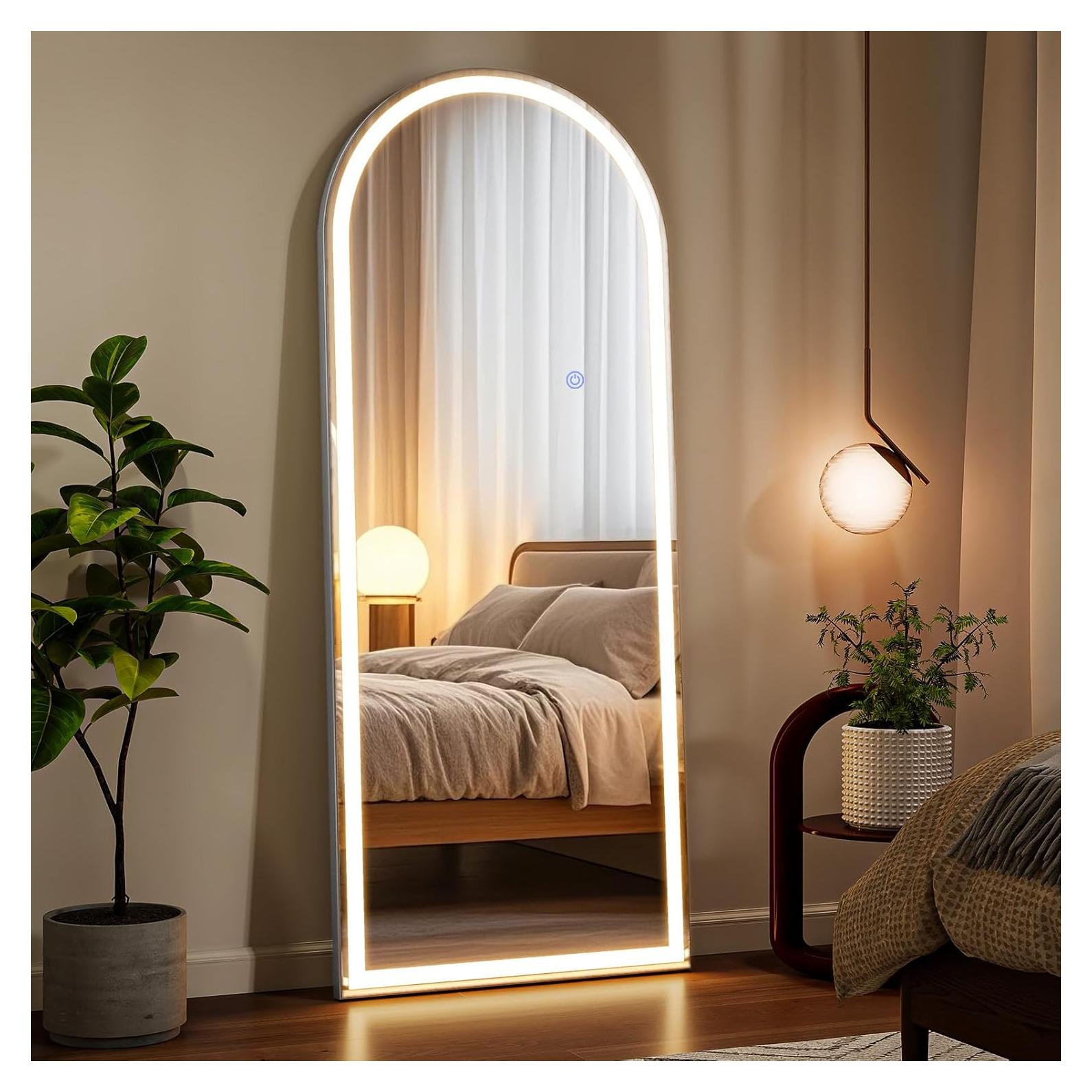 Espejo LED de Cuerpo Completo VooBang 140x53 cm Arqueado