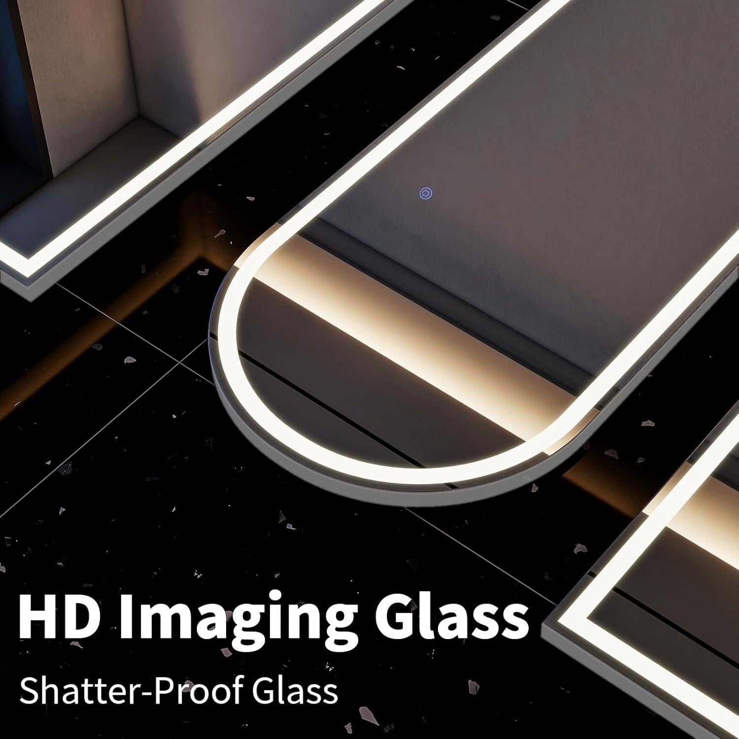 Espejo LED de Cuerpo Completo VooBang 140x53 cm Arqueado