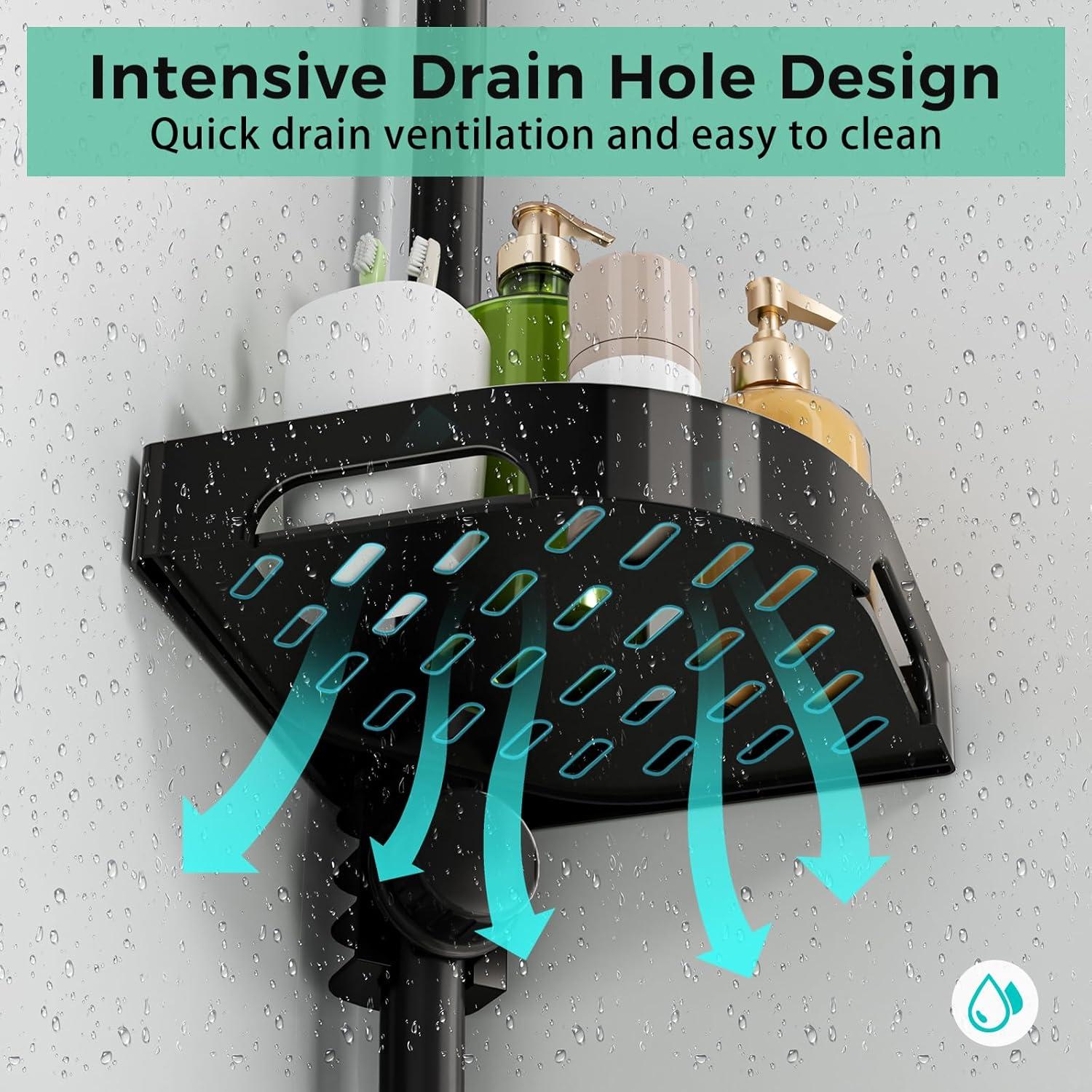 Organizador de Ducha de Esquina Shuang Qing 4 Niveles Ajustable