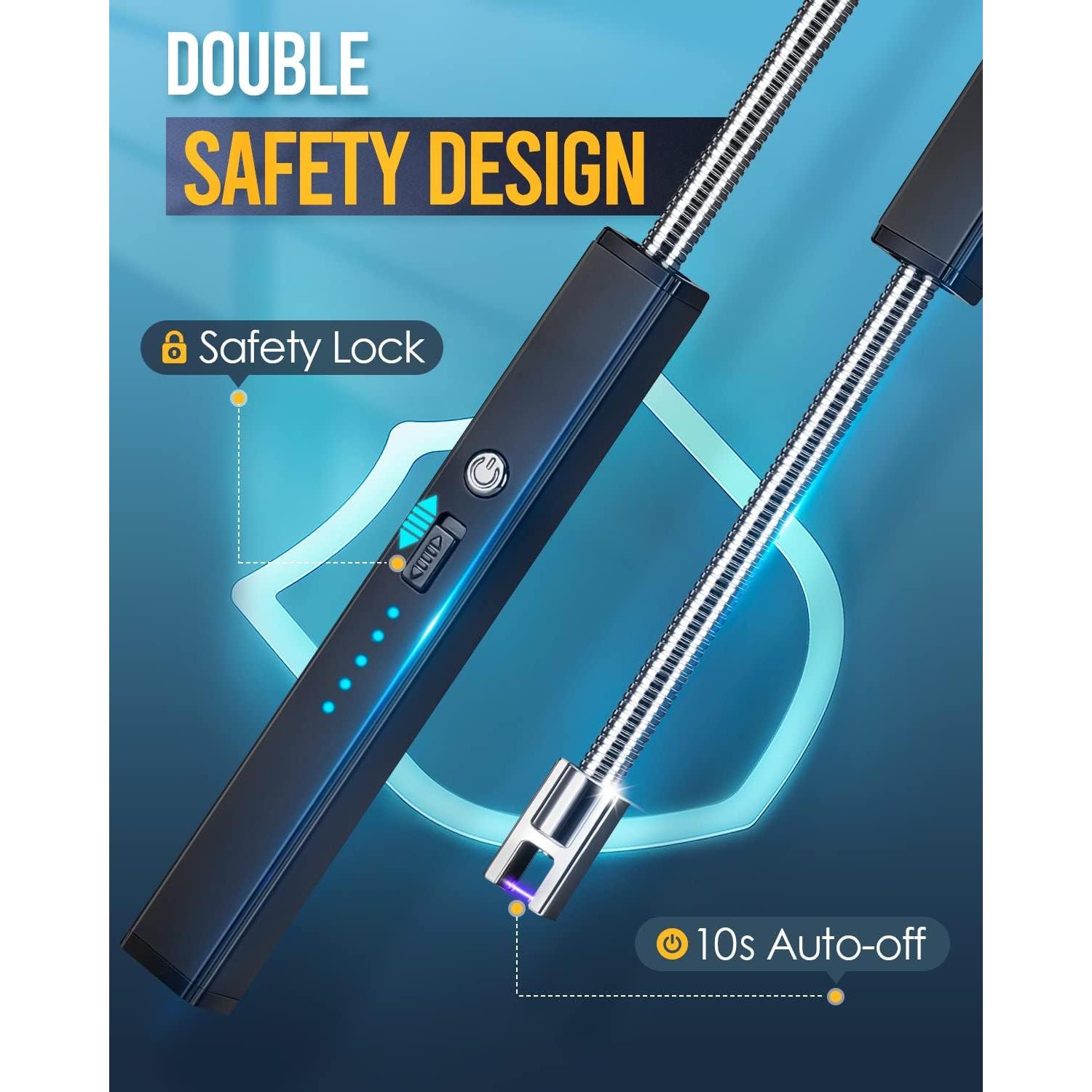 Encendedor Eléctrico Recargable CAREVER con Cuello Flexible