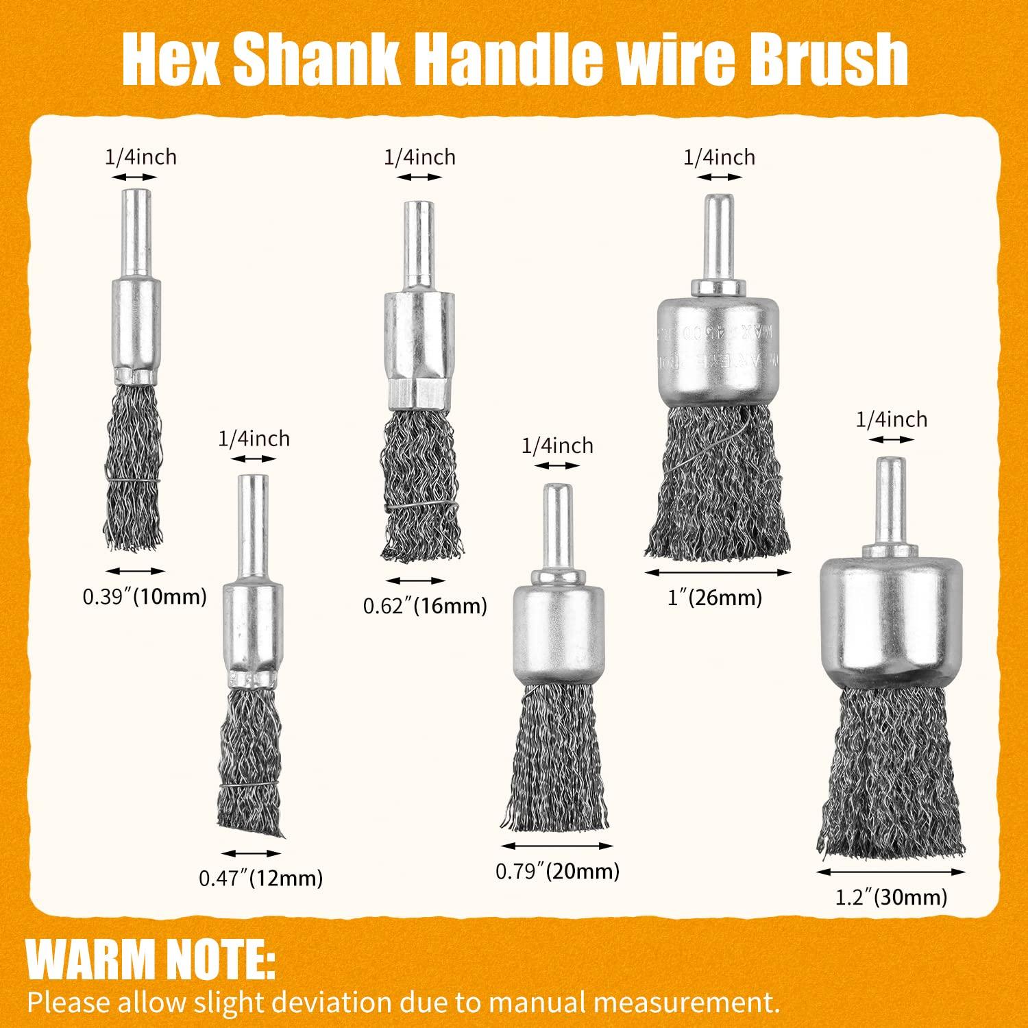 Juego de Cepillos de Alambre Crimpado Mixiflor 18 Piezas