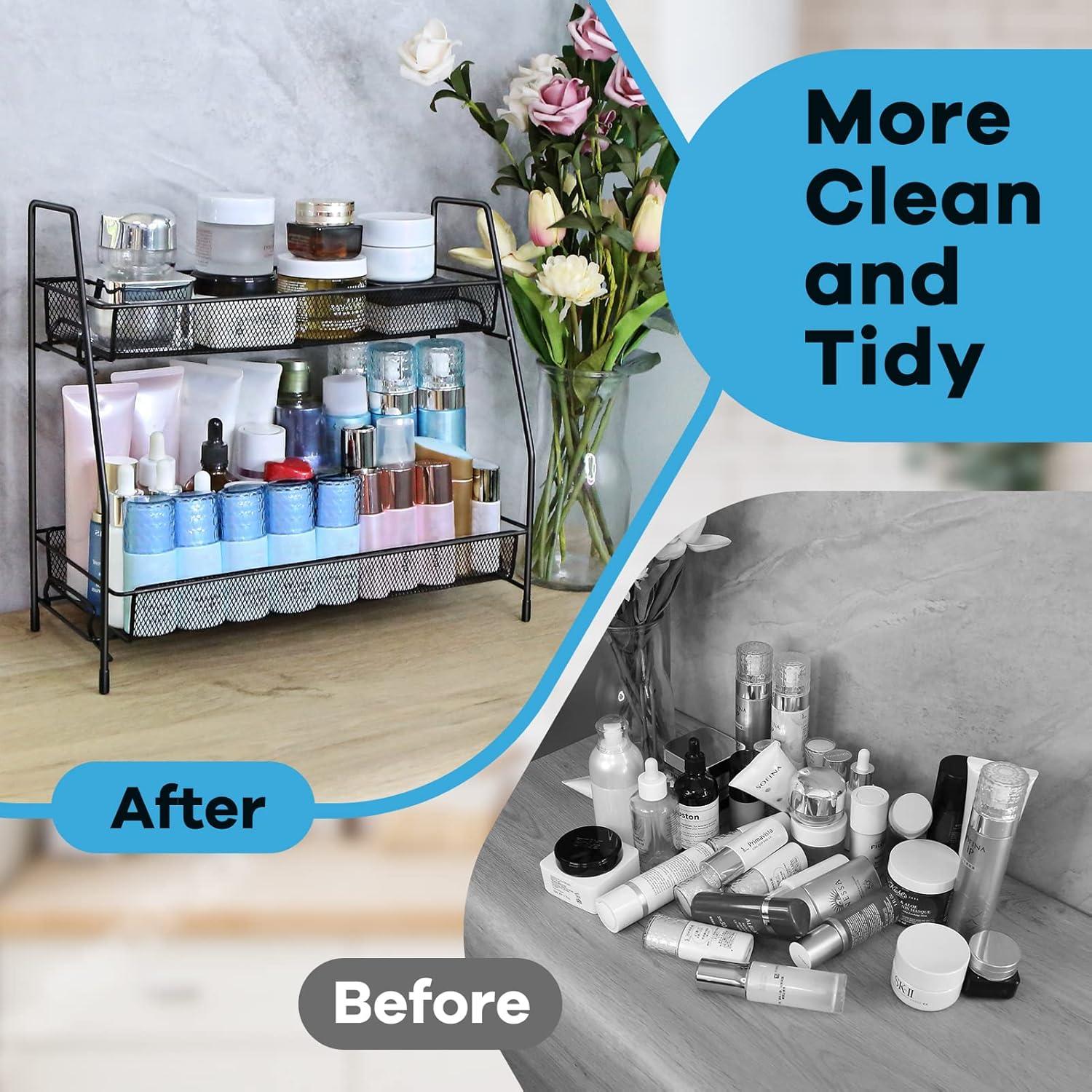 Organizador de Especias SPISPI Negro 2 Estantes 35.88x14.10x32.29 cm